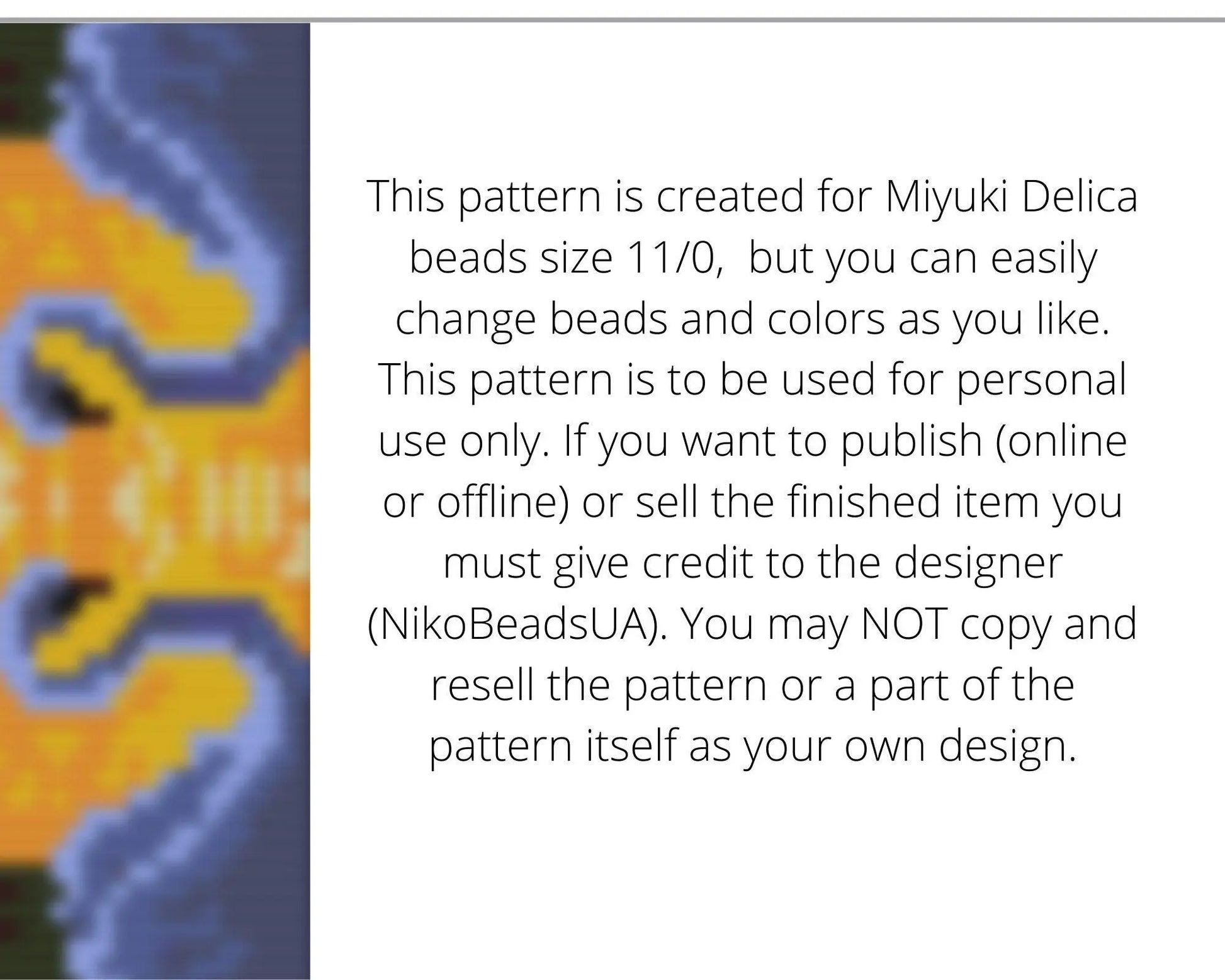 Swan Loom pattern for beaded bracelet, animal pattern - NikoBeadsUA