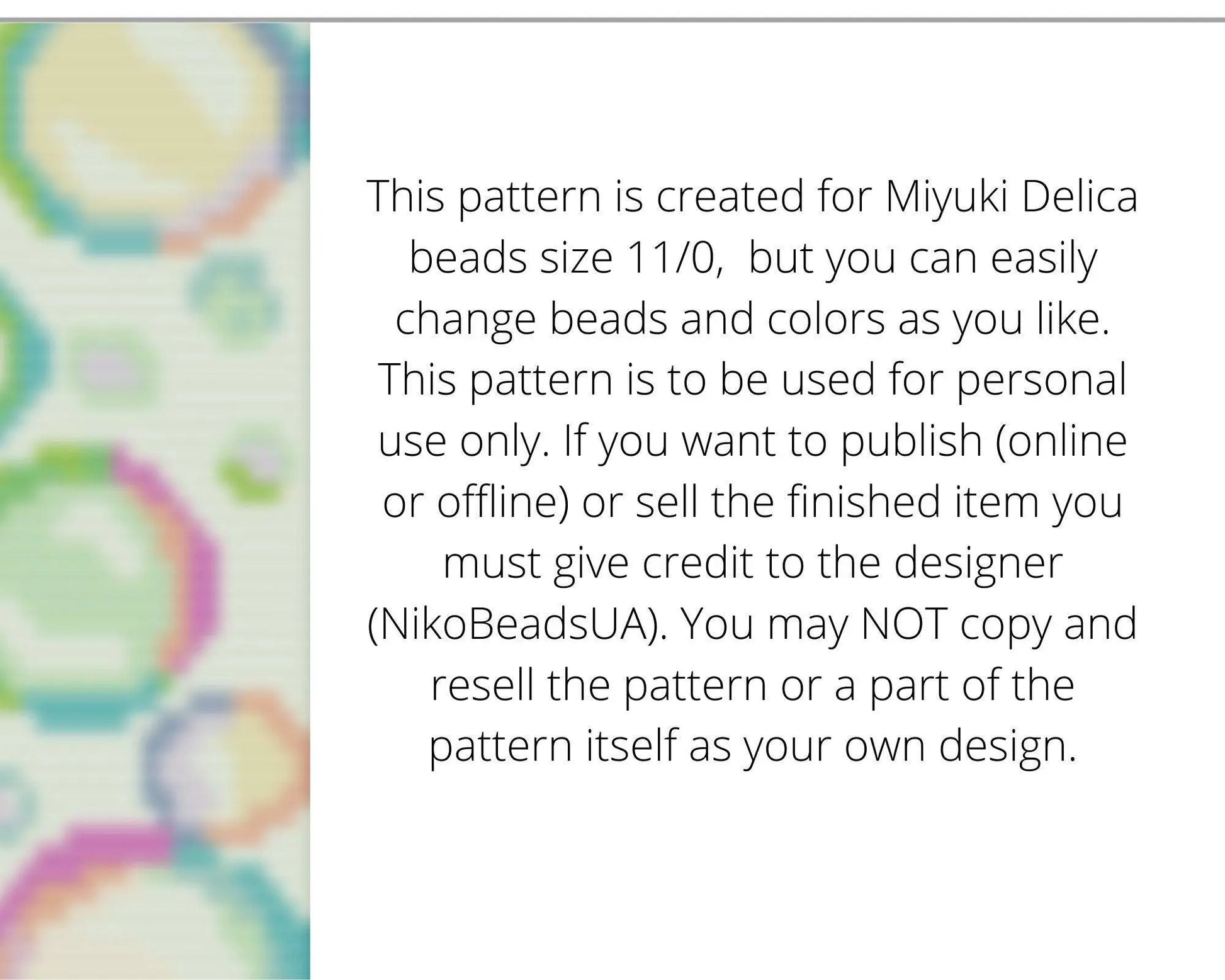 Bubble Loom pattern for beaded bracelet - NikoBeadsUA