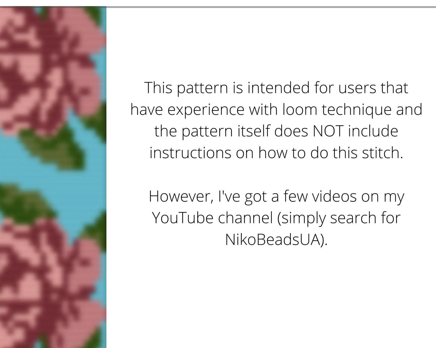 Rose Loom pattern for wide beaded bracelet - NikoBeadsUA