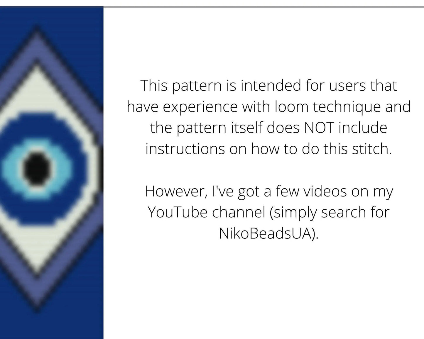Evil Eye Loom pattern for beaded bracelet - NikoBeadsUA