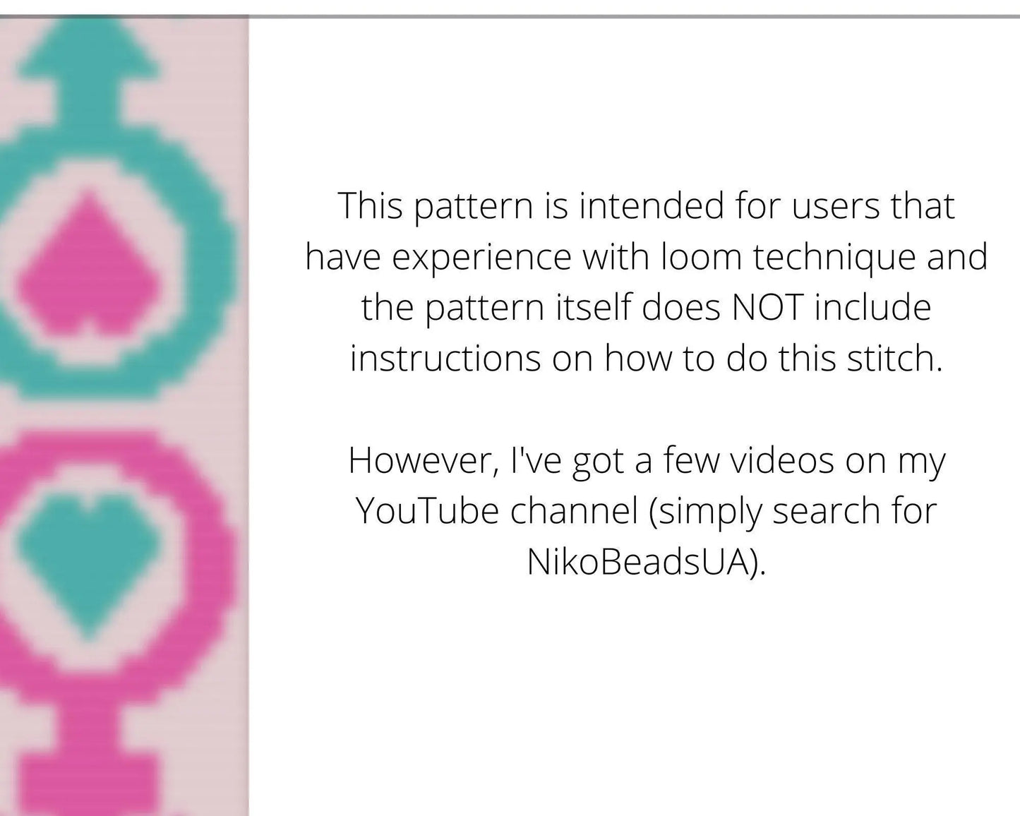 Love Loom pattern for beaded bracelet - NikoBeadsUA