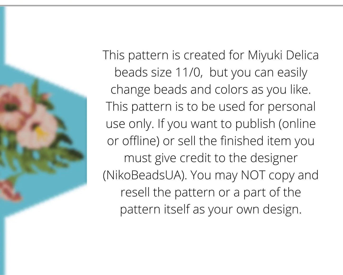 Tropical Fringe Loom pattern for beaded necklace - NikoBeadsUA