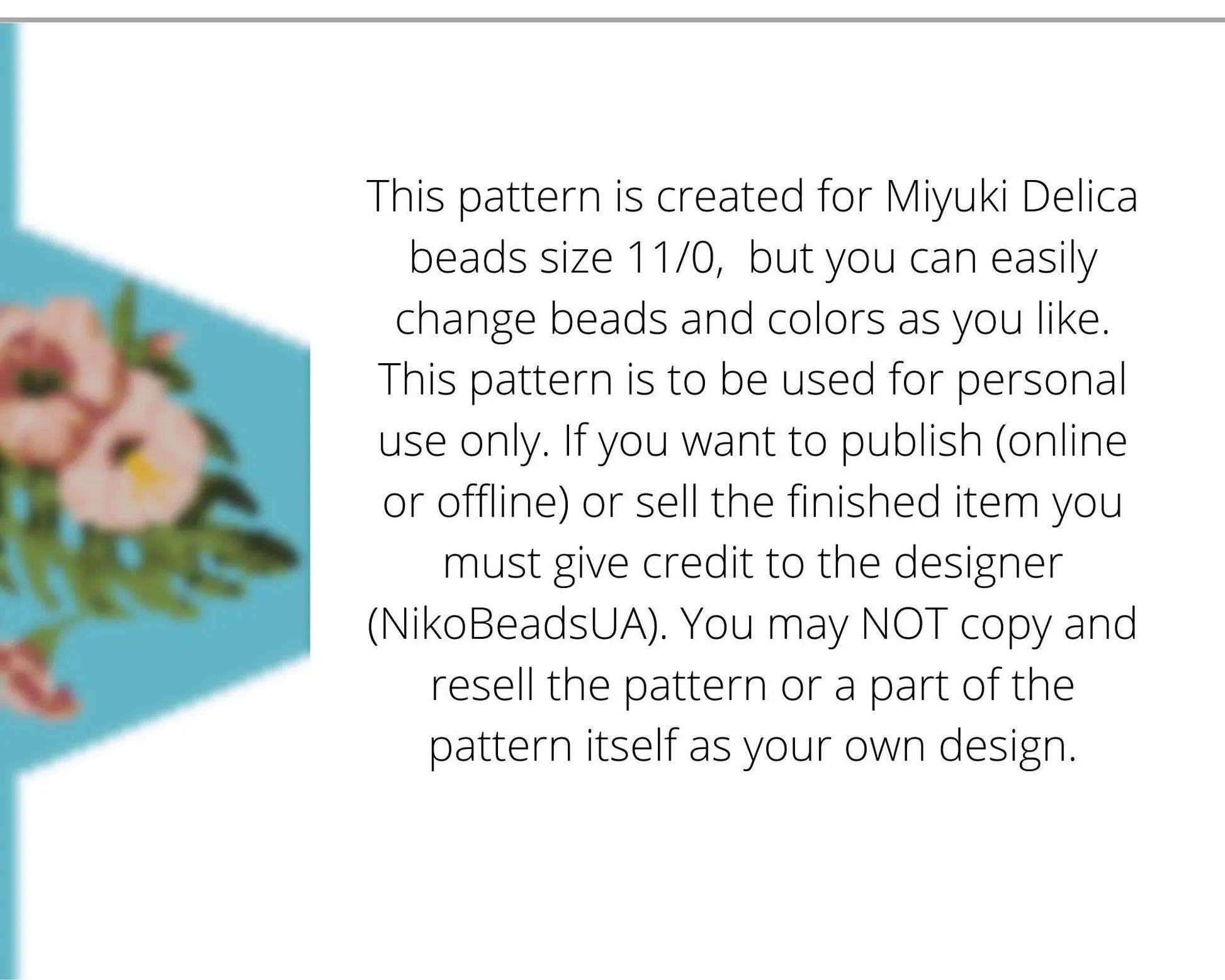 Tropical Fringe Loom pattern for beaded necklace - NikoBeadsUA