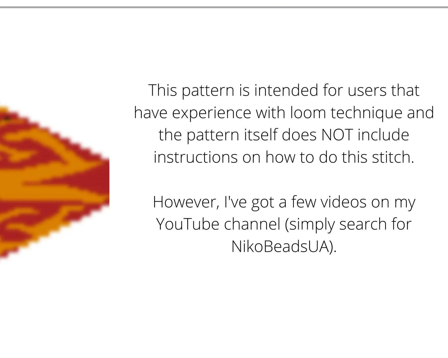 Fire Fringe Loom pattern for beaded necklace - NikoBeadsUA
