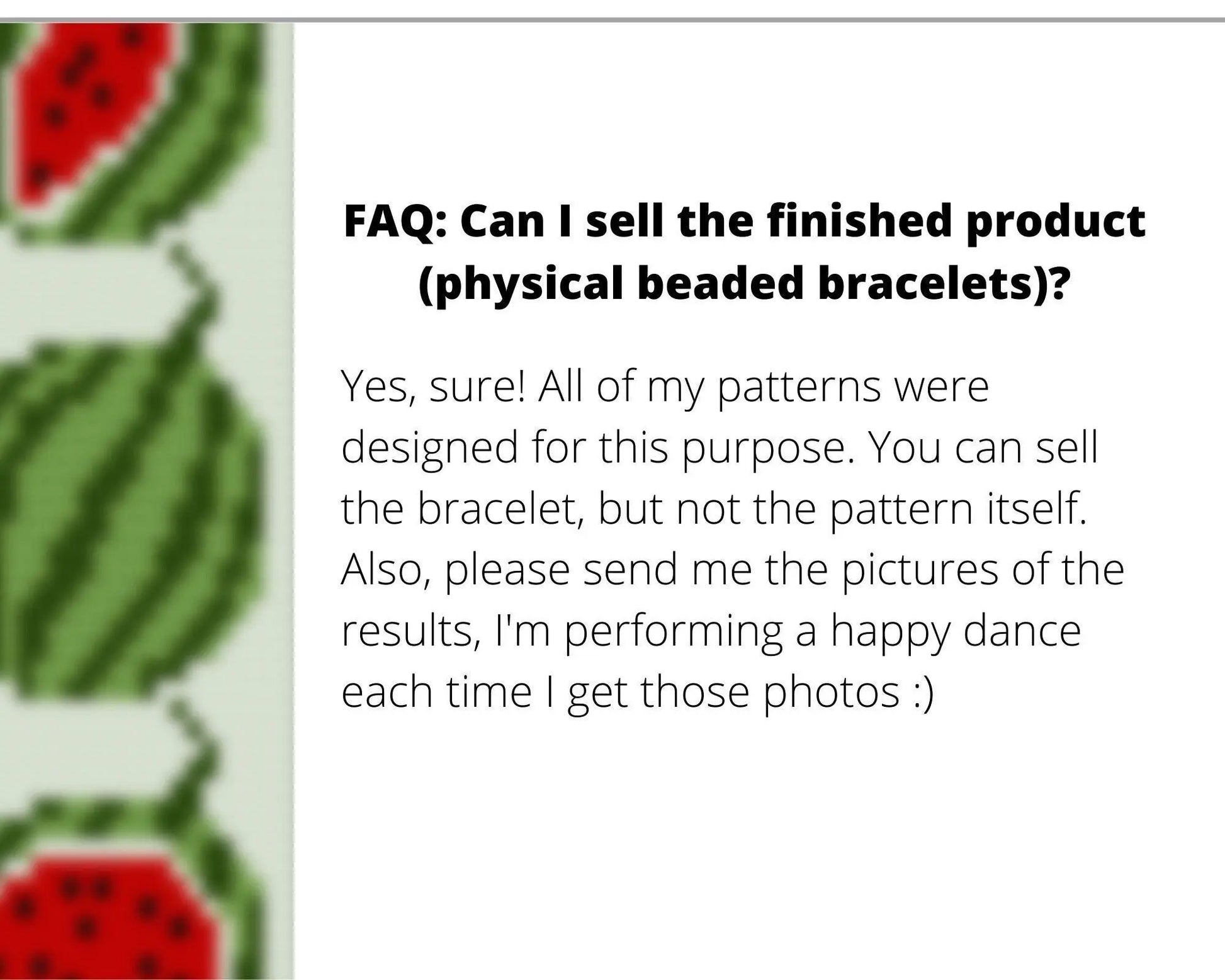 Watermelon Loom pattern for beaded bracelet - NikoBeadsUA
