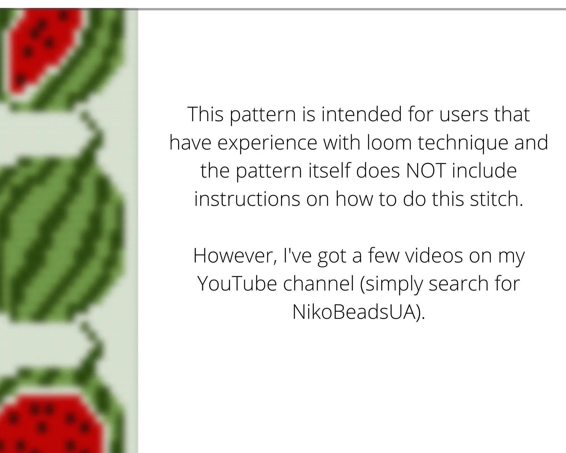 Watermelon Loom pattern for beaded bracelet - NikoBeadsUA