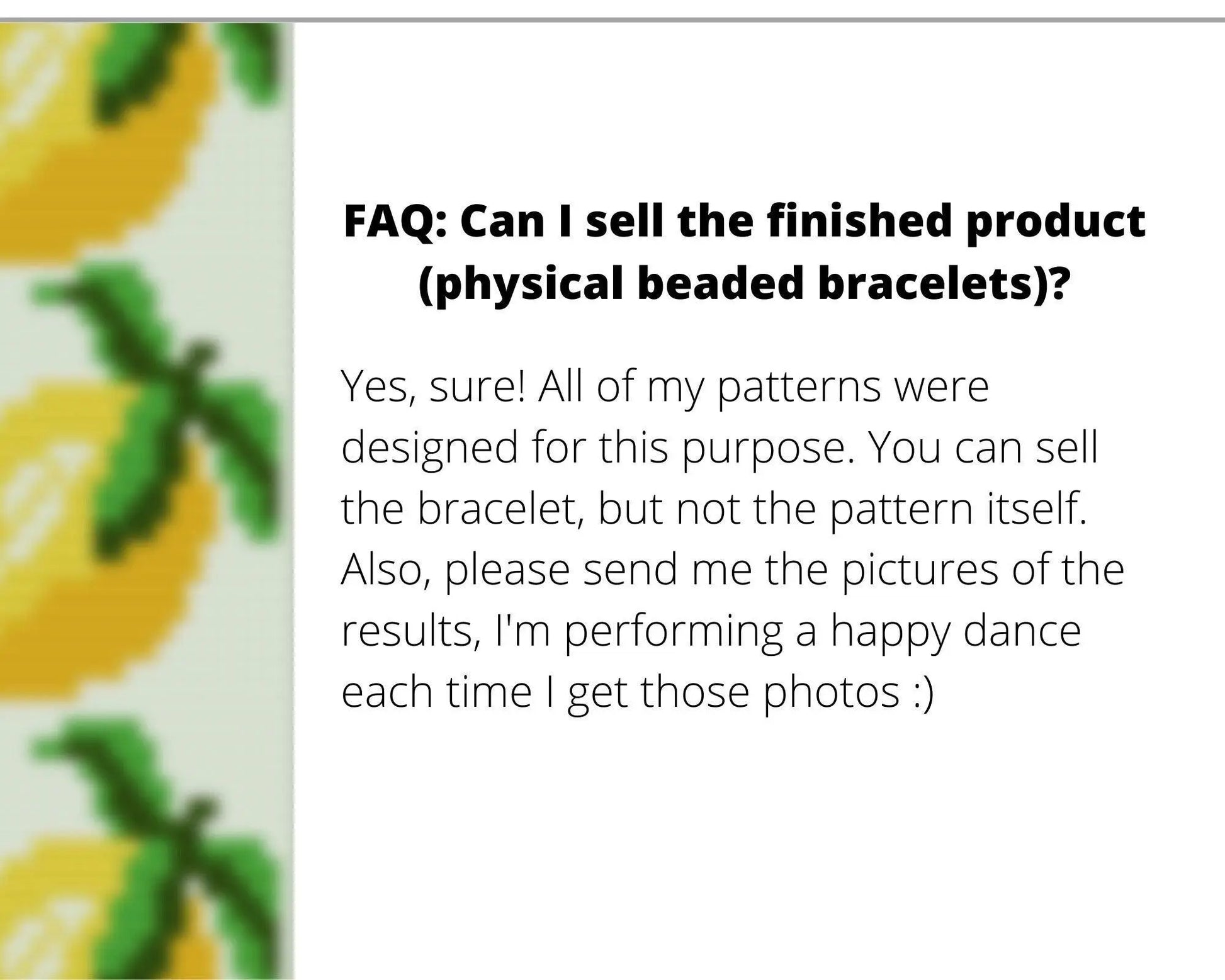 Lemon Loom pattern for beaded bracelet - NikoBeadsUA