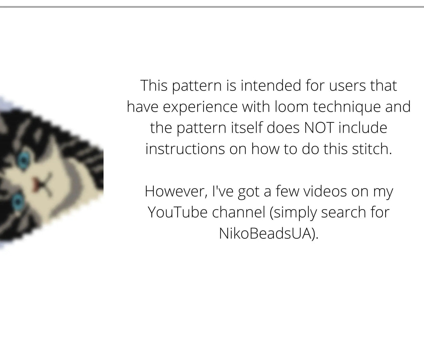 Cat Beaded Loom Necklace Pattern with Fringe - DIY Jewelry Tutorial - NikoBeadsUA