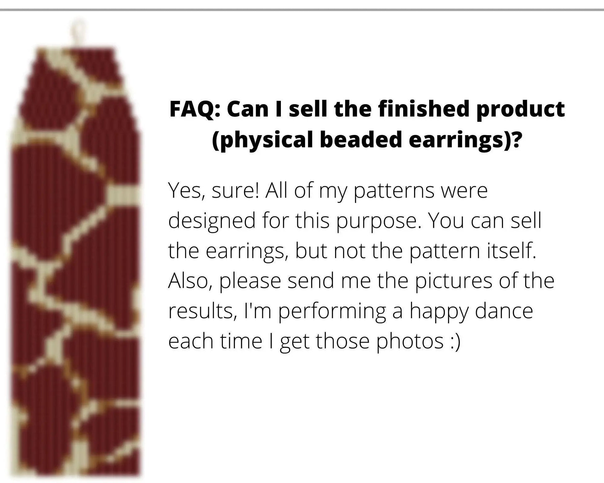 Giraffe Brick Stitch pattern for fringe beaded earrings - NikoBeadsUA