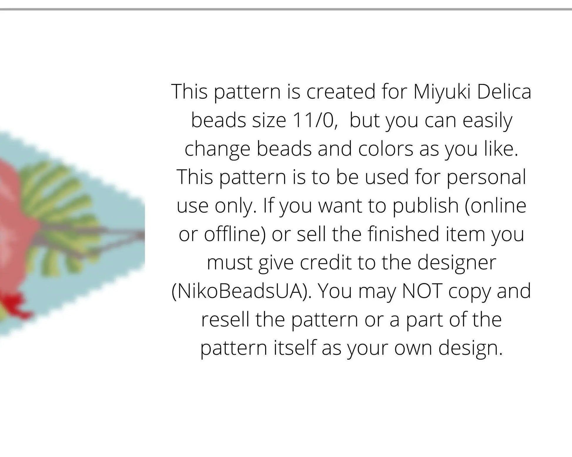 Flamingo Beaded Loom Necklace Pattern with Fringe - DIY Jewelry Tutorial - NikoBeadsUA