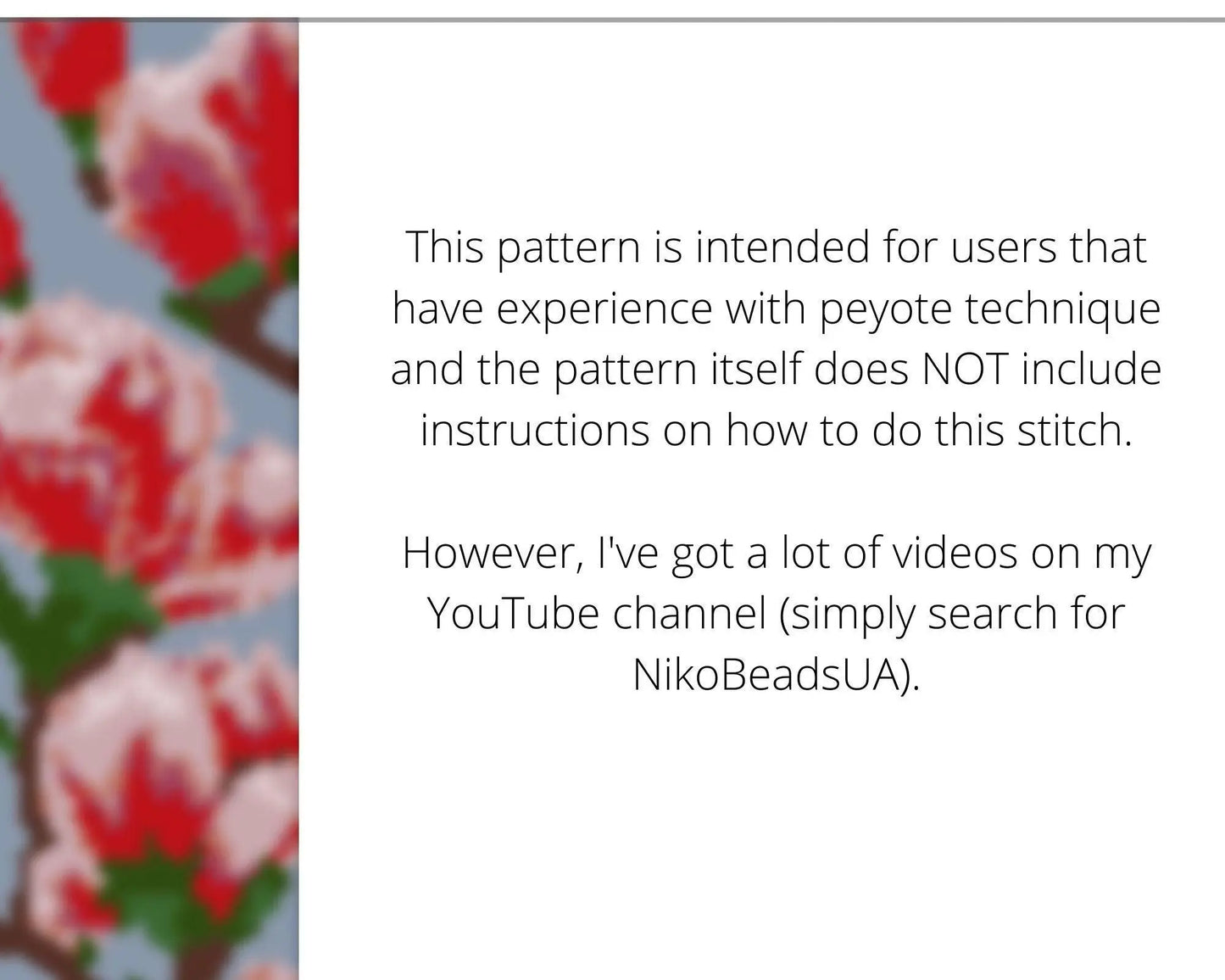 Magnolia even peyote pattern for beaded bracelet - NikoBeadsUA