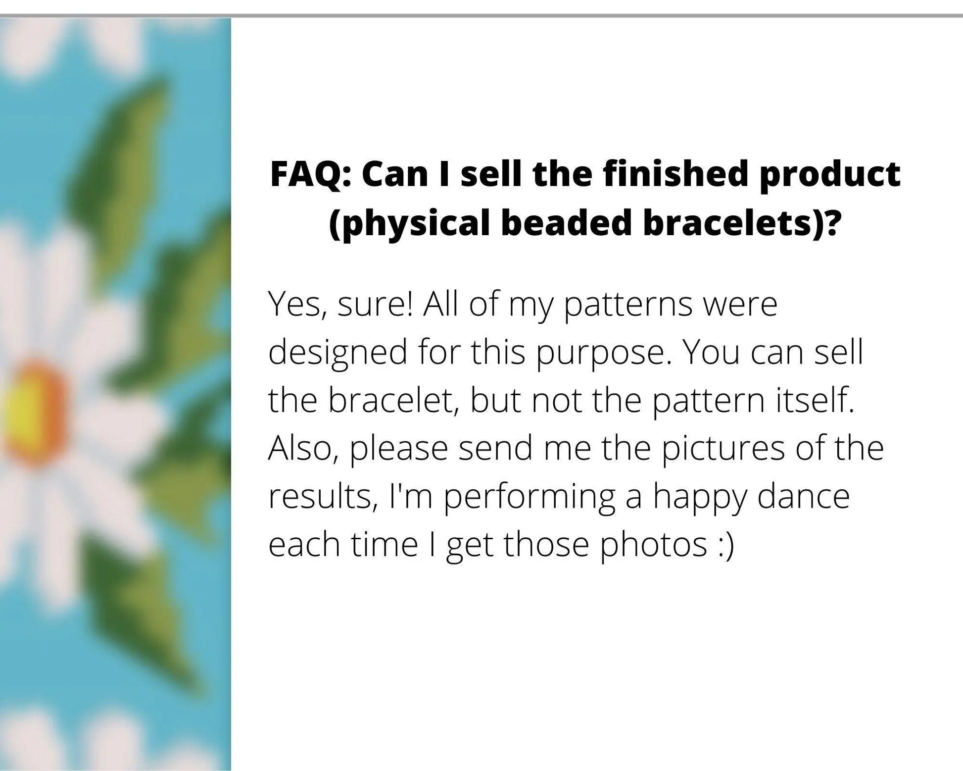 Chamomile even peyote pattern for beaded bracelet - NikoBeadsUA