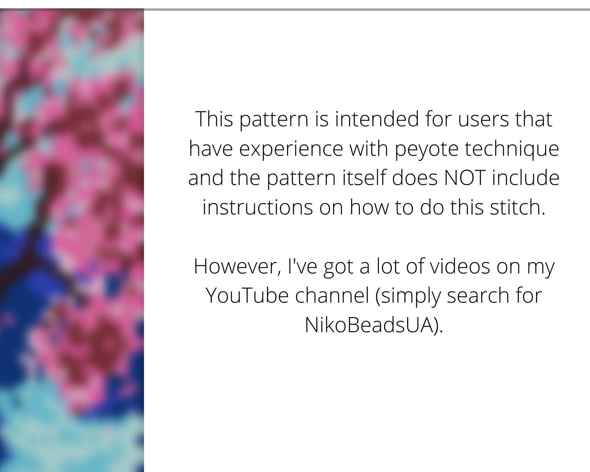 Sakura even peyote pattern for beaded bracelet - NikoBeadsUA