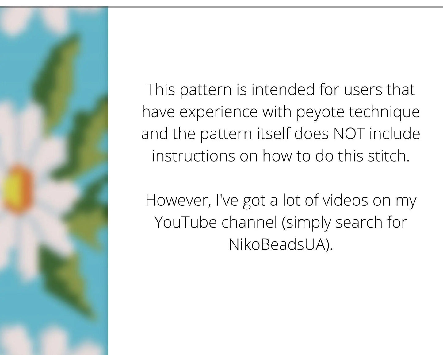 Chamomile even peyote pattern for beaded bracelet - NikoBeadsUA
