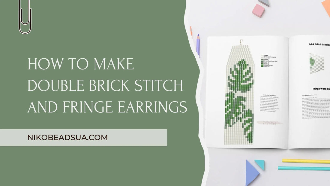 How-to-Make-Double-Brick-Stitch-And-Fringe-Earrings NikoBeadsUA