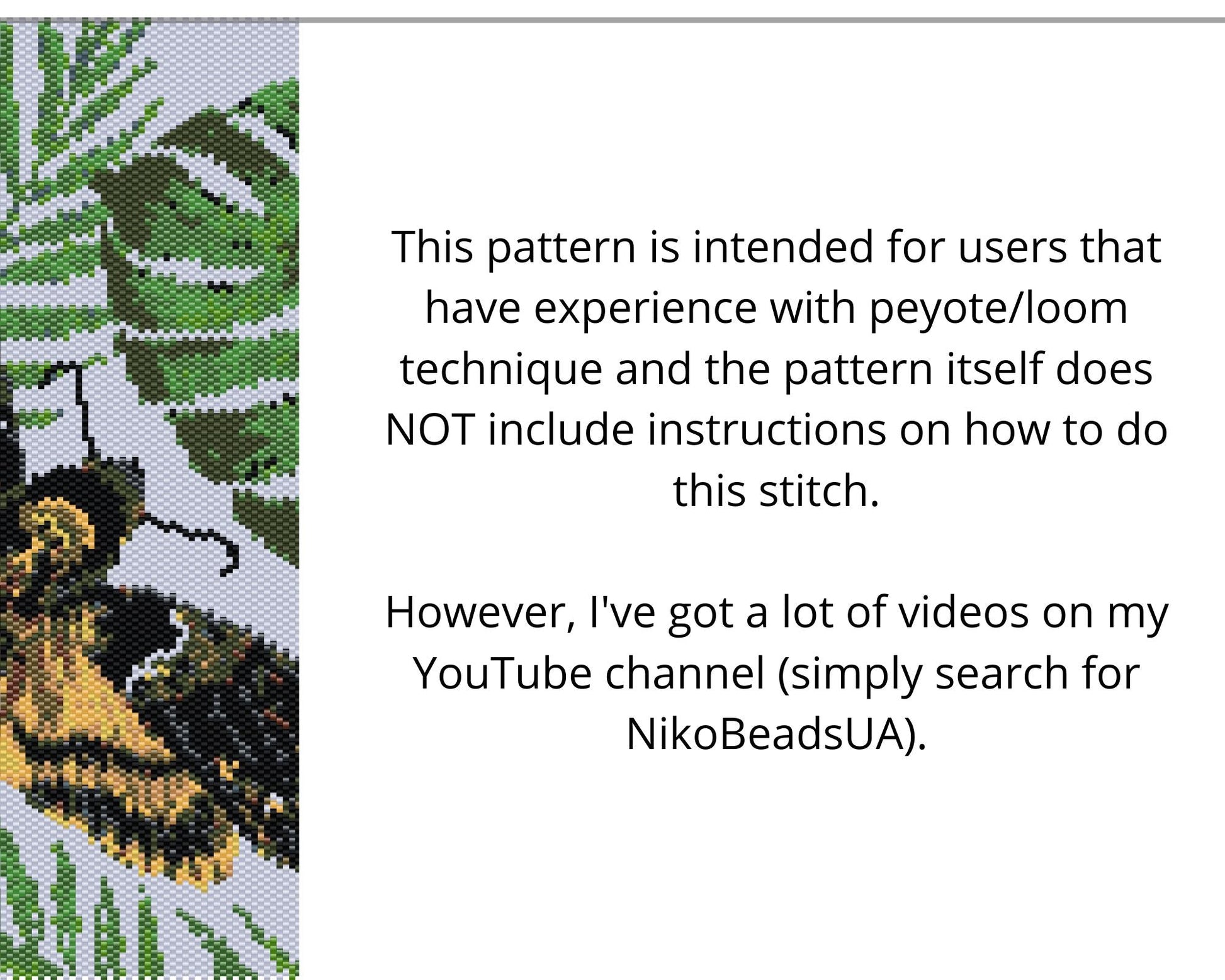 Death's-Head Hawkmoth even peyote and loom patterns for beaded tapestry NikoBeadsUA
