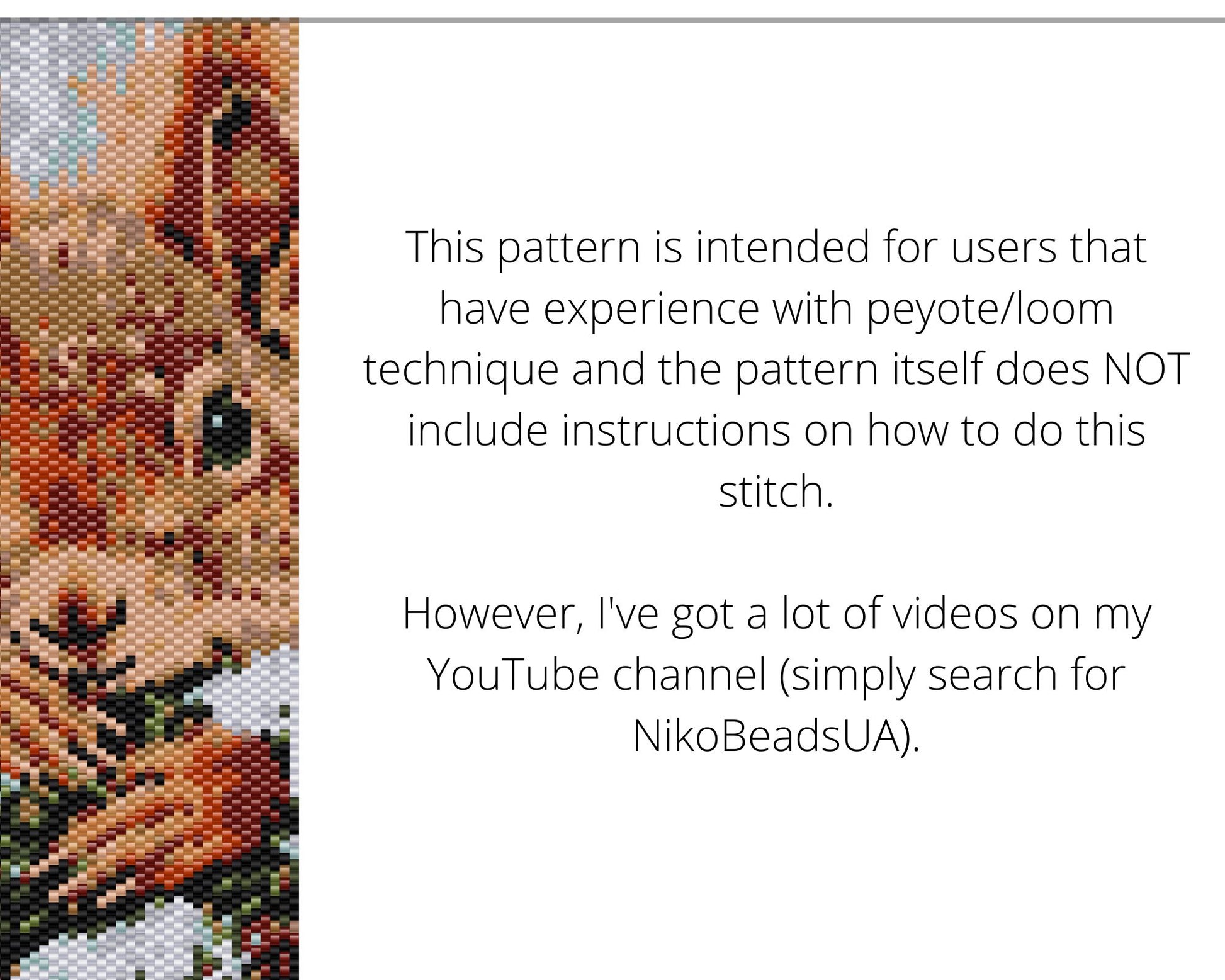 Squirrel even peyote and loom patterns for beaded bracelet or bookmark - NikoBeadsUA