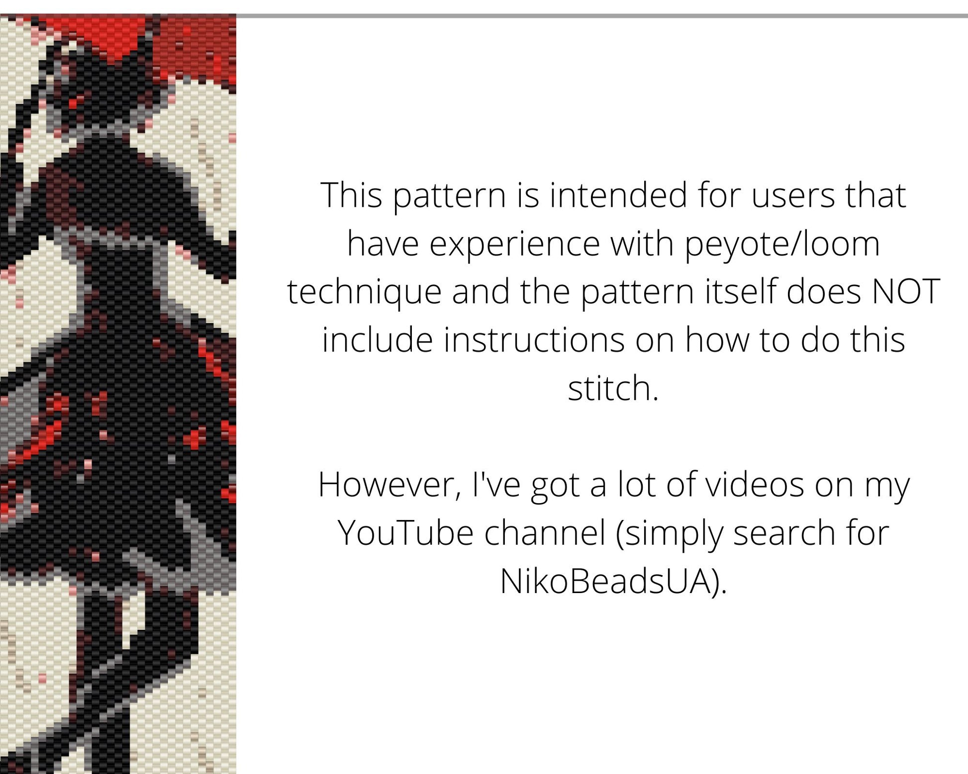 Lady with Umbrella even peyote and loom patterns for beaded bracelet or bookmark NikoBeadsUA