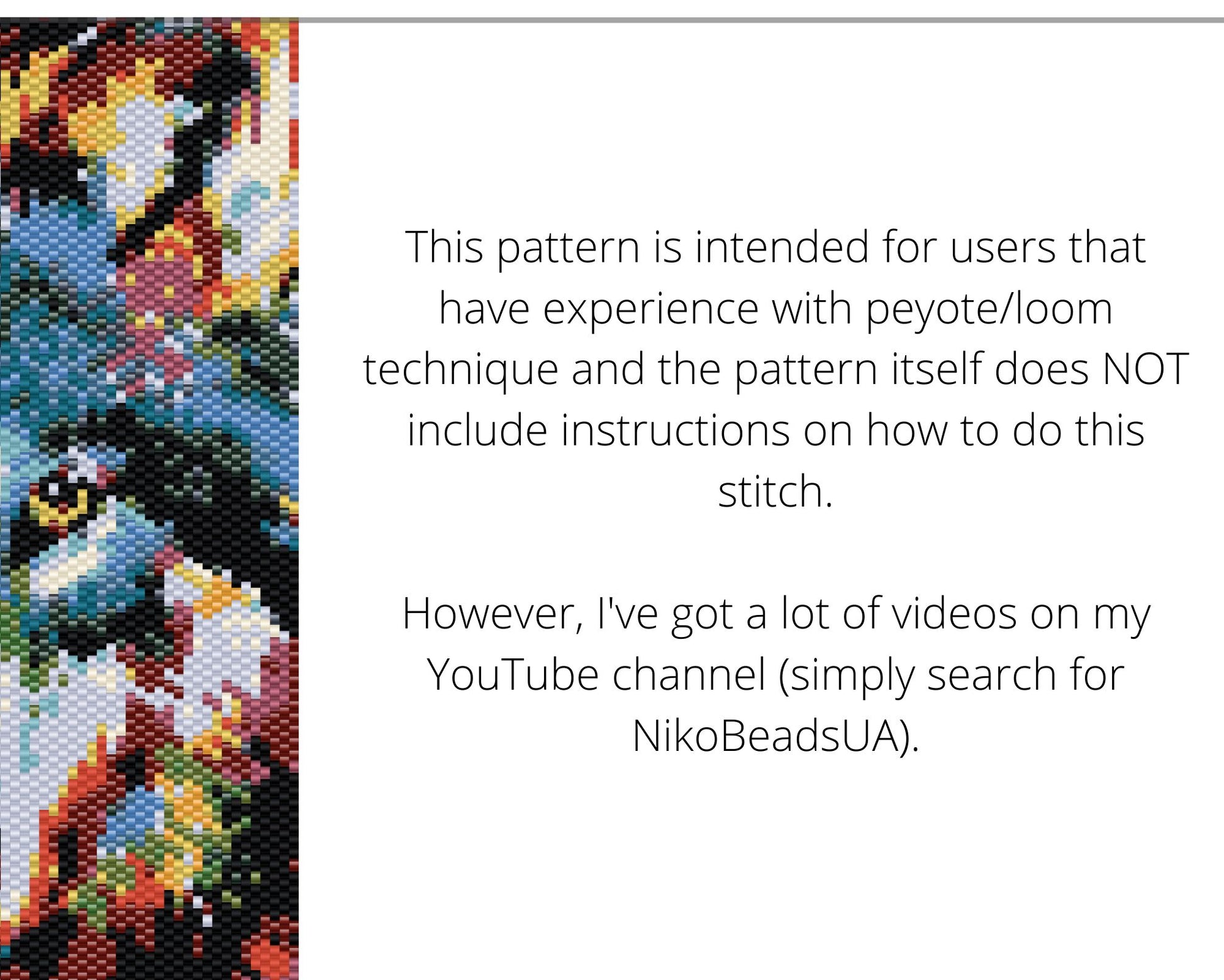 Rainbow Wolf even peyote and loom patterns for beaded bracelet or bookmark NikoBeadsUA