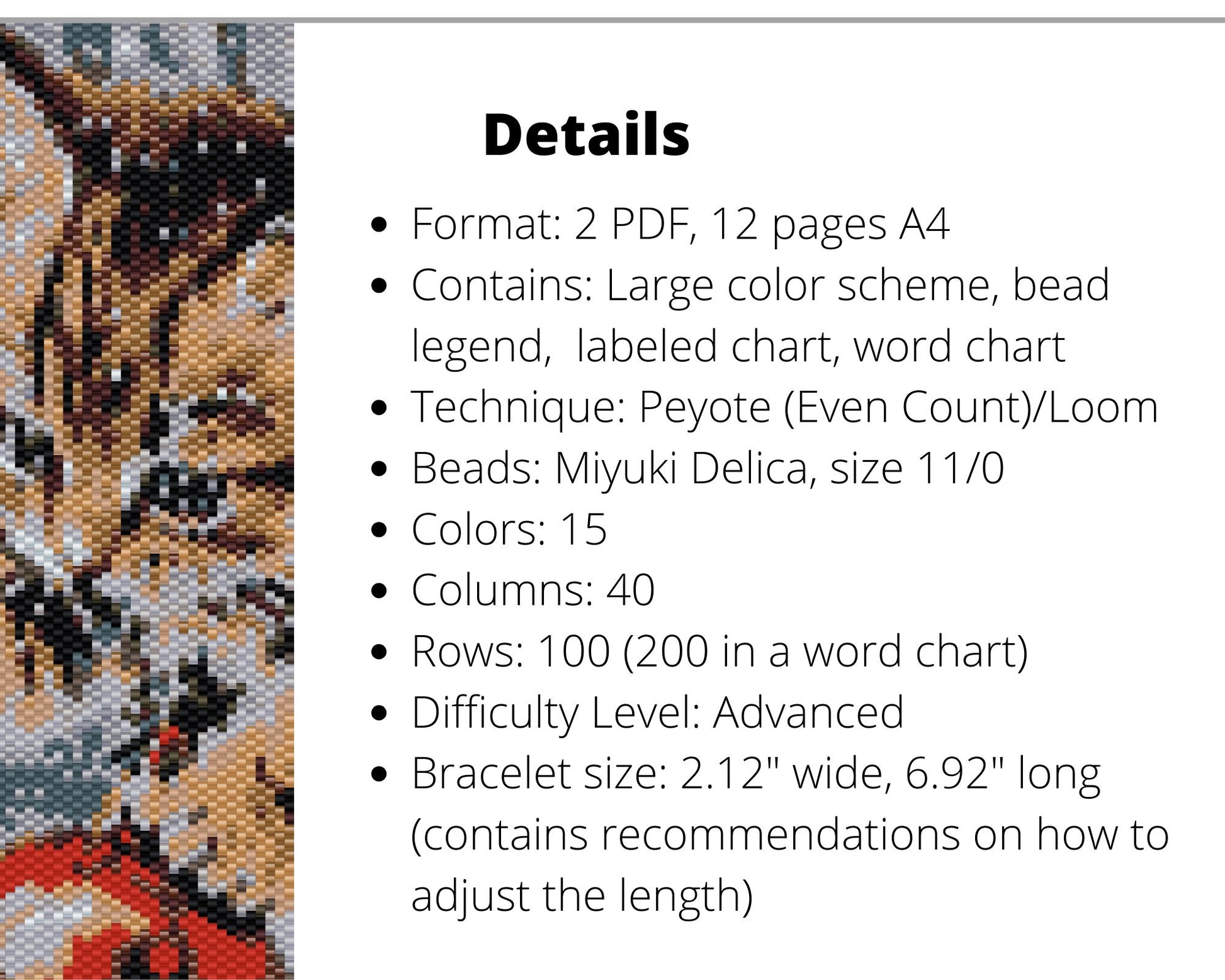 Christmas Kitten even peyote and loom patterns for beaded bracelet or bookmark NikoBeadsUA