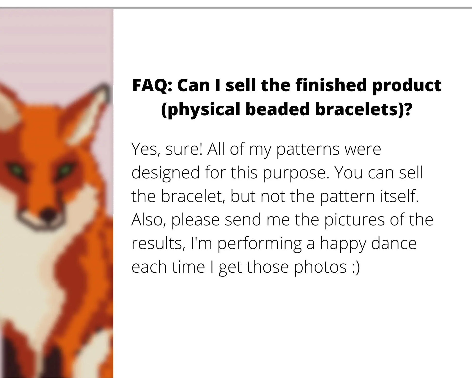 Fox even peyote pattern for beaded bracelet NikoBeadsUA