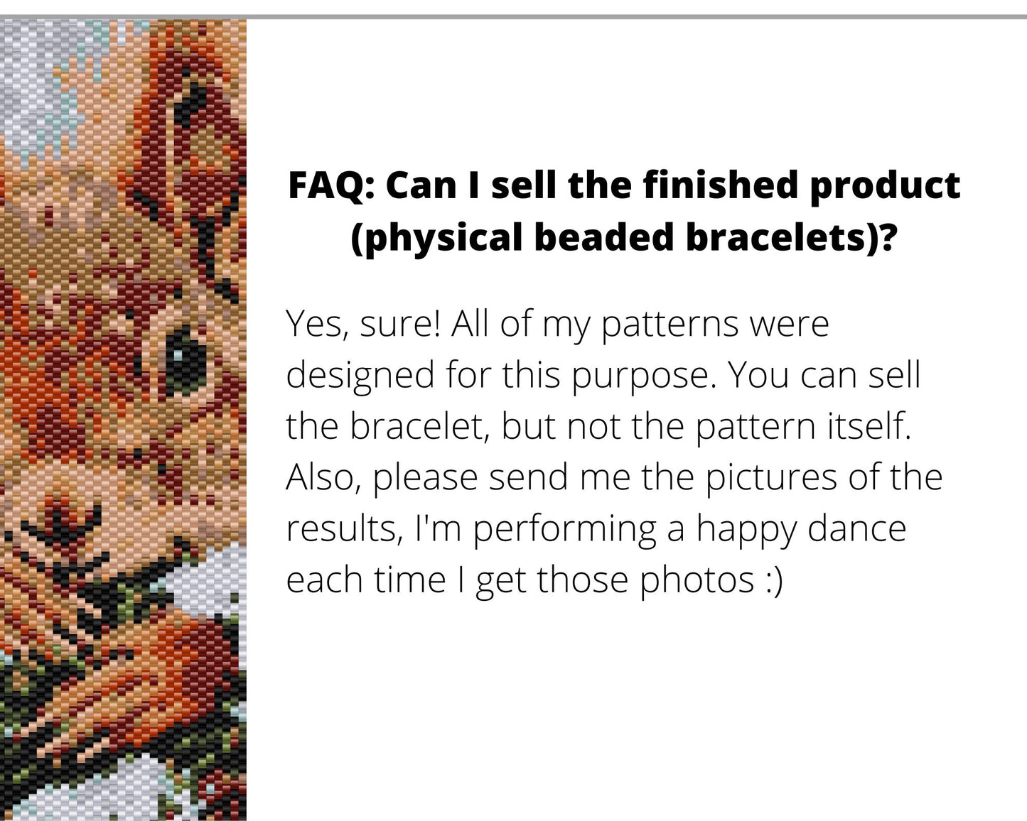 Squirrel even peyote and loom patterns for beaded bracelet or bookmark - NikoBeadsUA