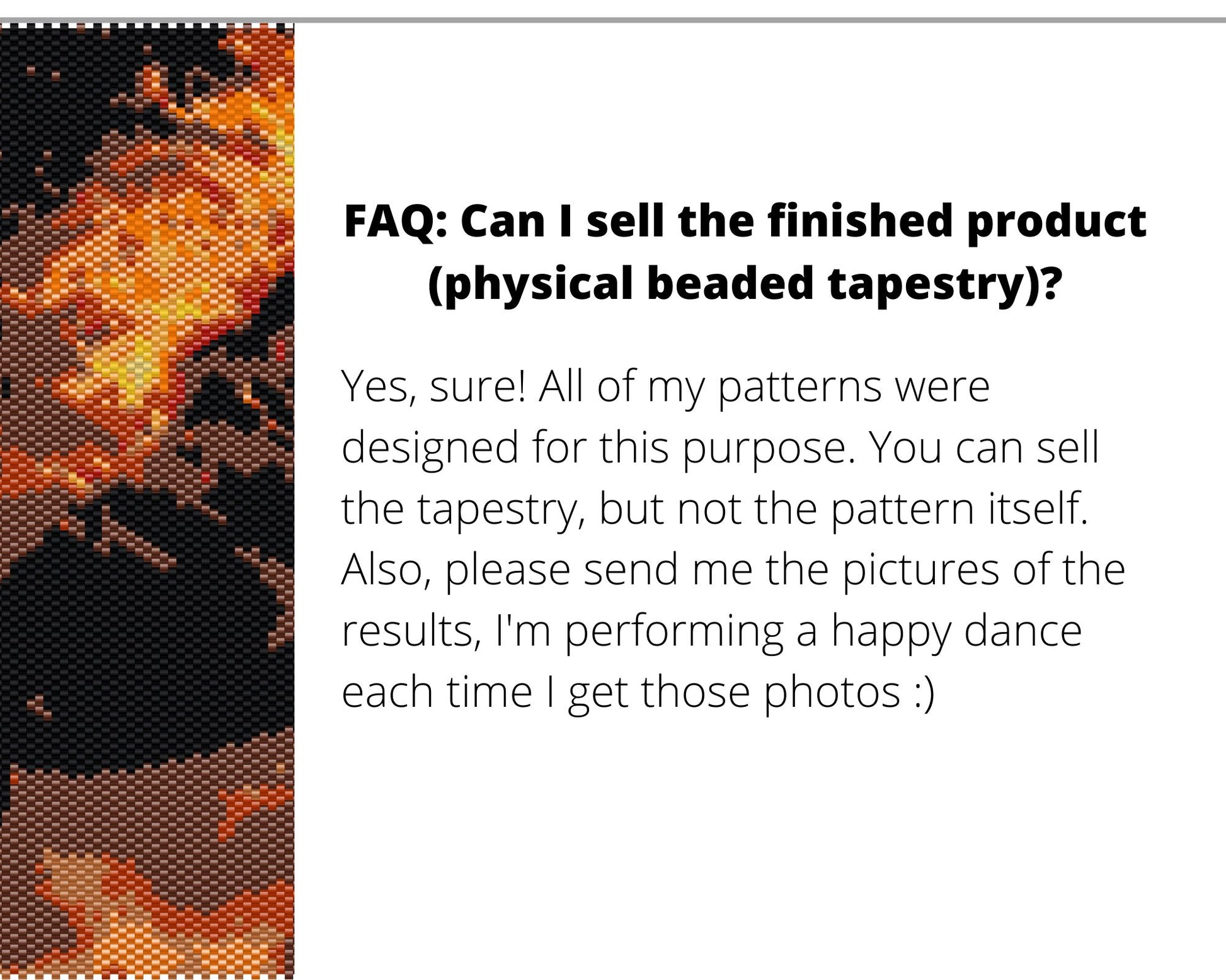 Fire Horse even peyote and loom patterns for beaded tapestry or postcard NikoBeadsUA