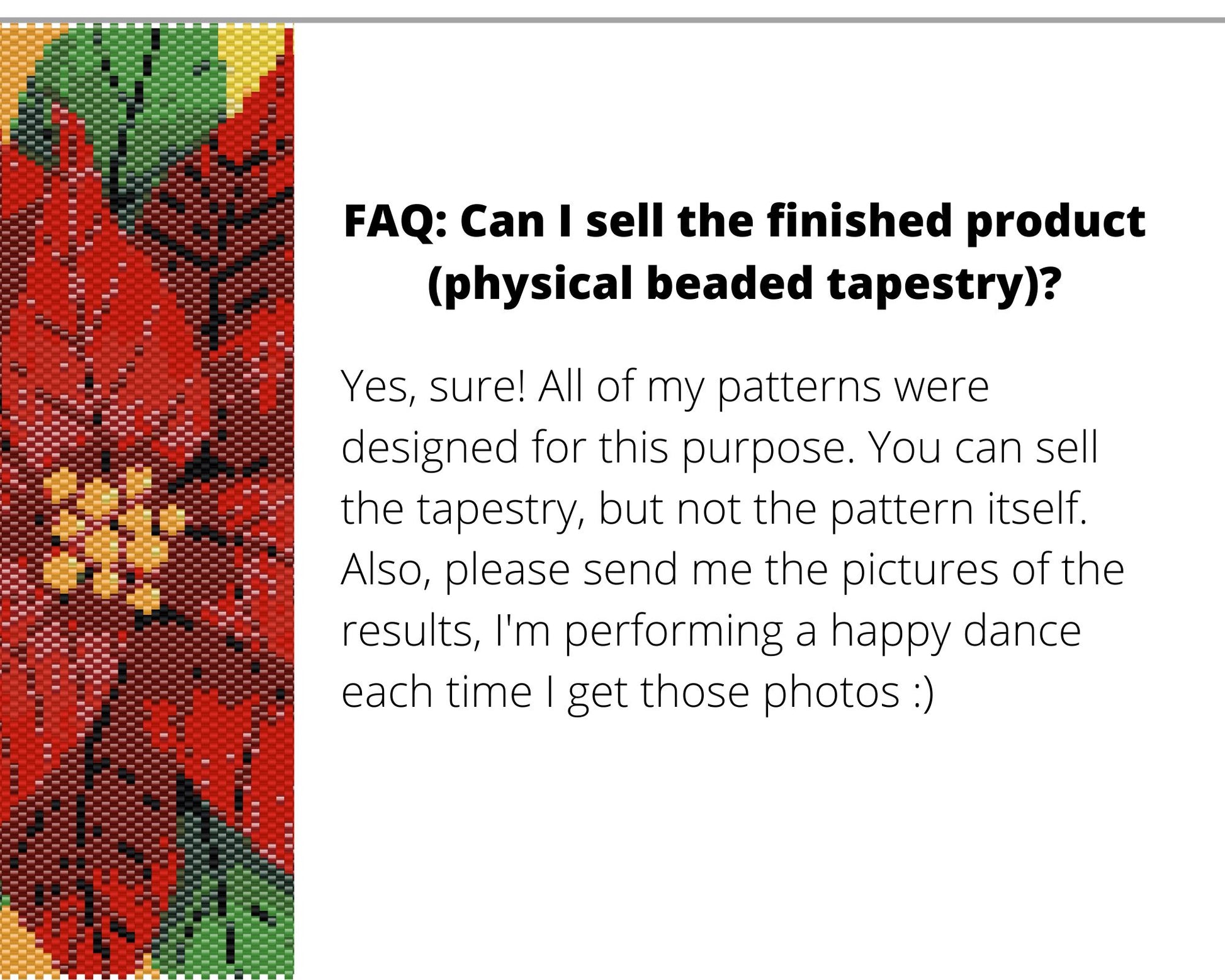 Poinsettia even peyote and loom patterns for beaded tapestry NikoBeadsUA