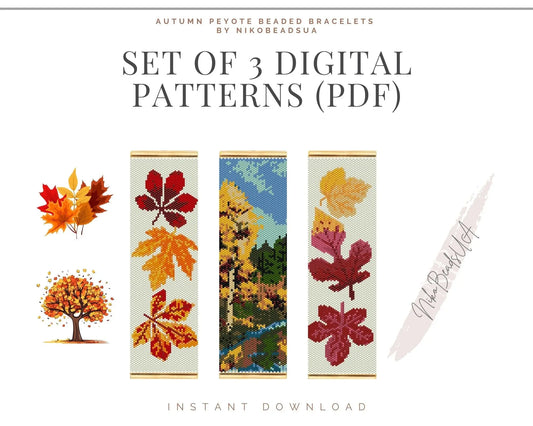 Autumn Peyote Bracelet Patterns Bundle NikoBeadsUA