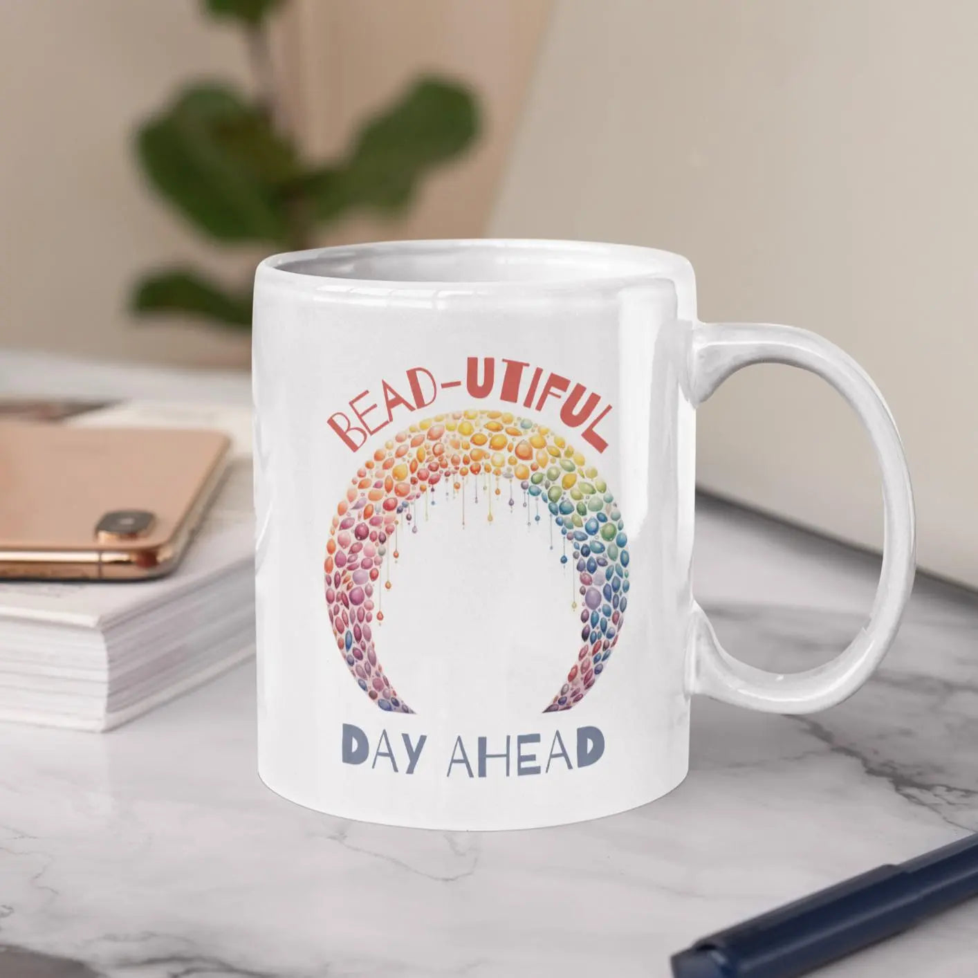 Bead-Utiful Day Ahead Watercolor mug NikoBeadsUA