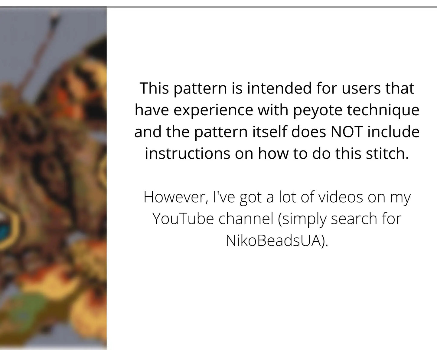 Buckeye Butterfly even peyote pattern for beaded tapestry NikoBeadsUA