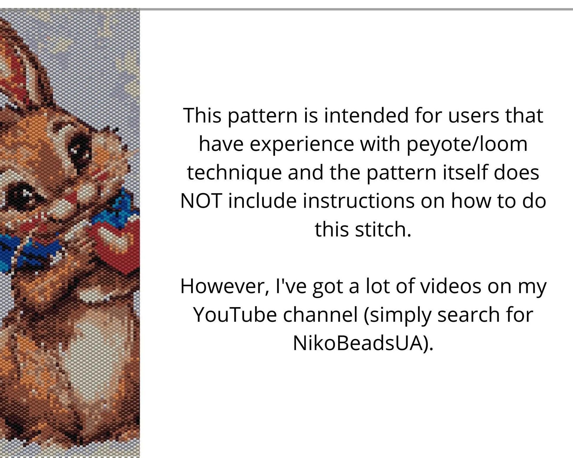 Bunny with Heart even peyote and loom patterns for beaded tapestry NikoBeadsUA