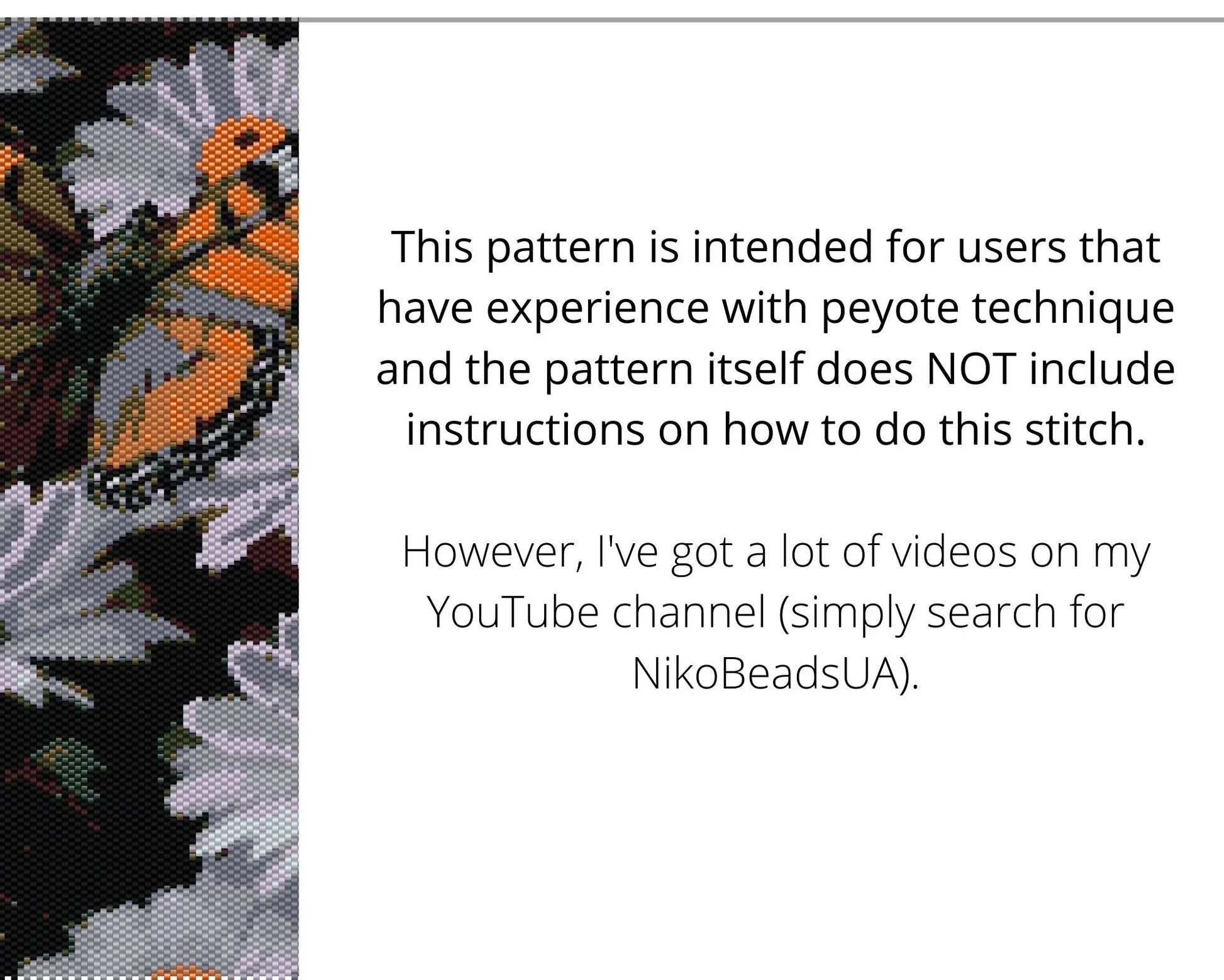 Butterfly on Daisies even peyote pattern for beaded tapestry NikoBeadsUA