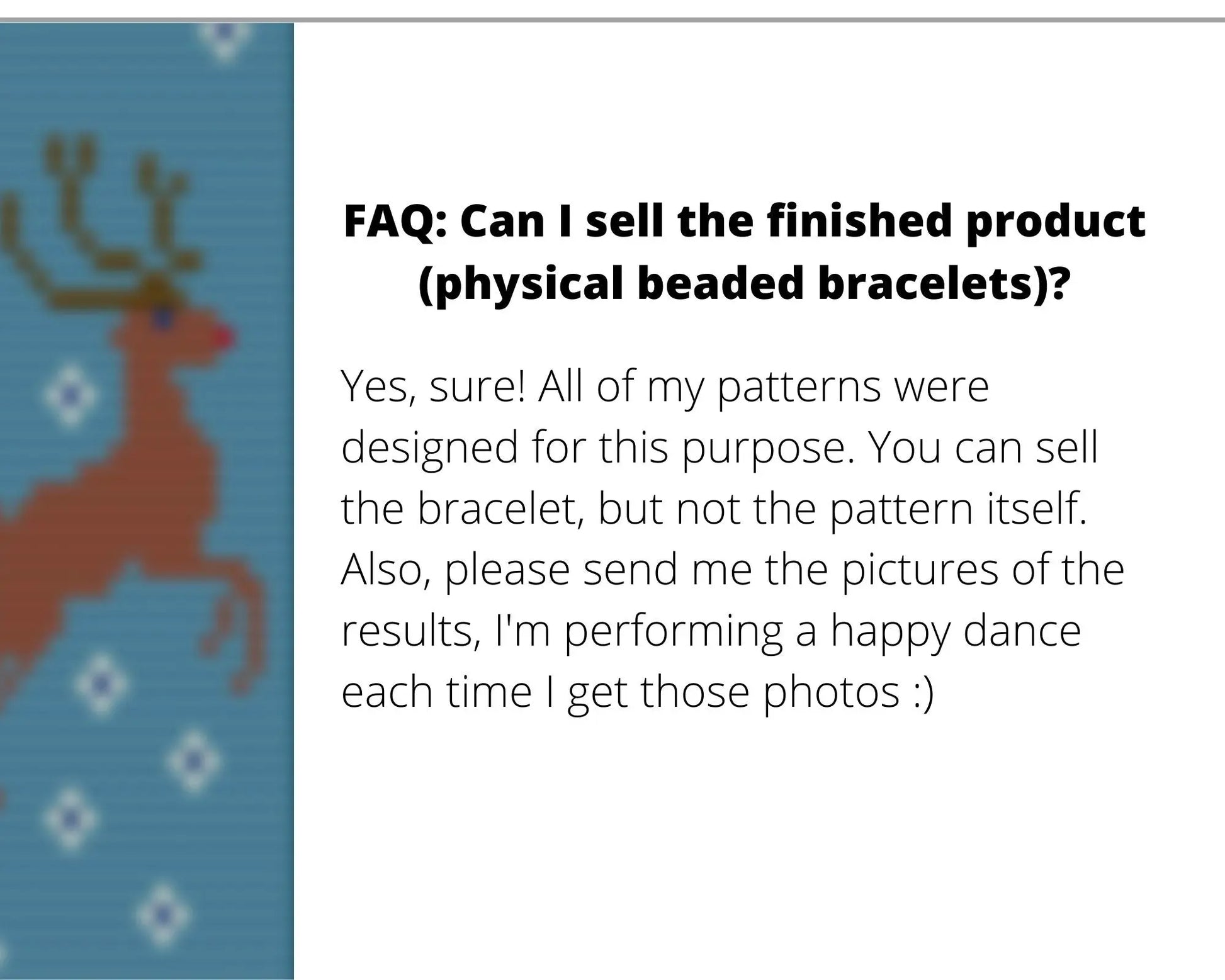 Christmas Deer Loom pattern for beaded bracelet NikoBeadsUA