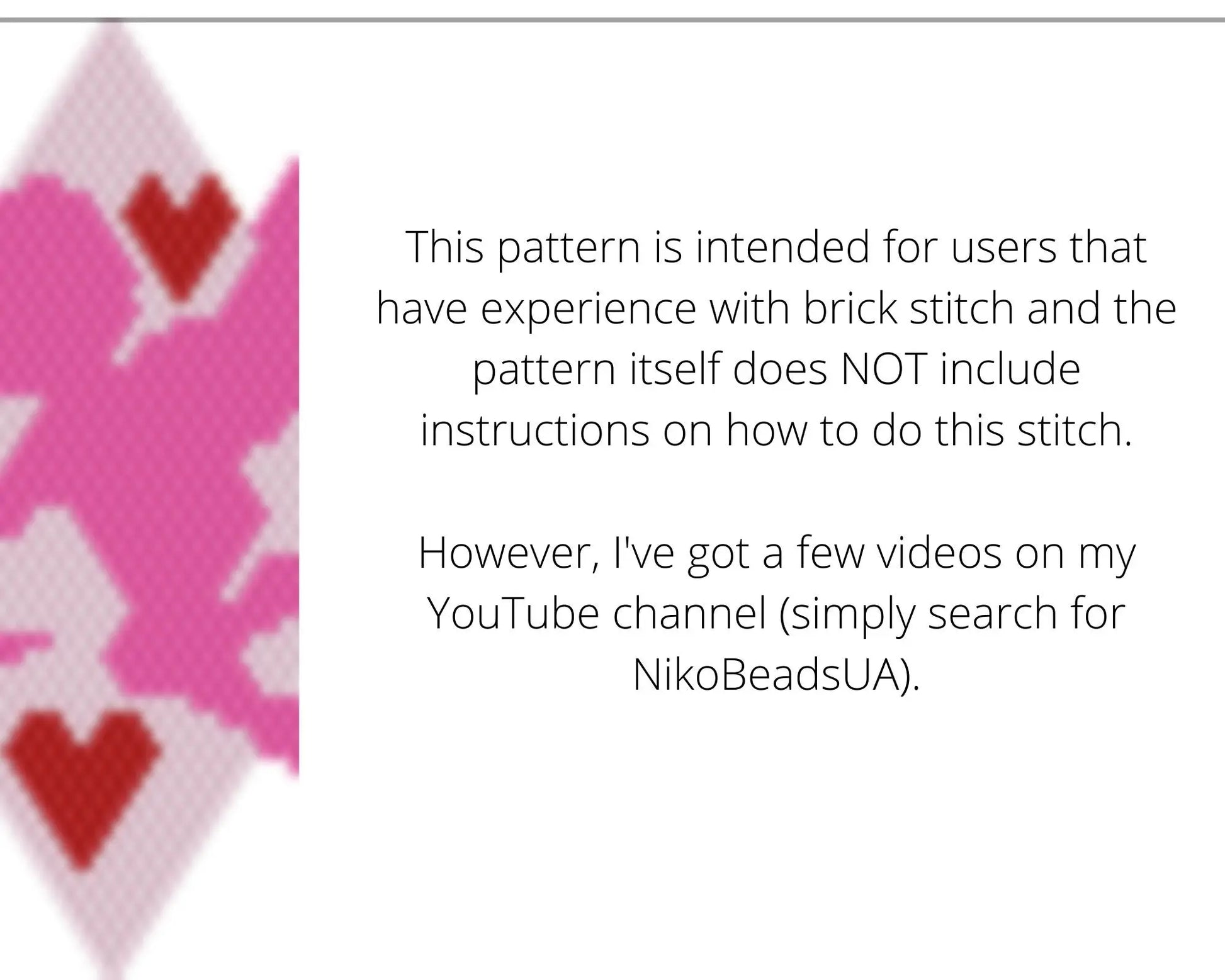 Cupid Brick Stitch pattern for beaded diamond pendant, earrings NikoBeadsUA