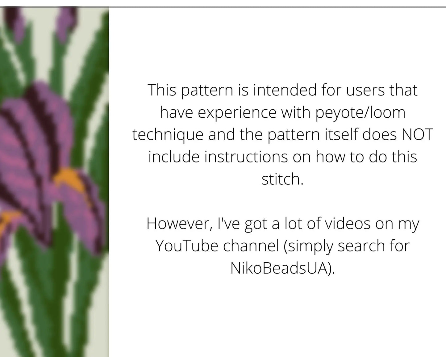 Iris even peyote and loom patterns for beaded bracelet NikoBeadsUA