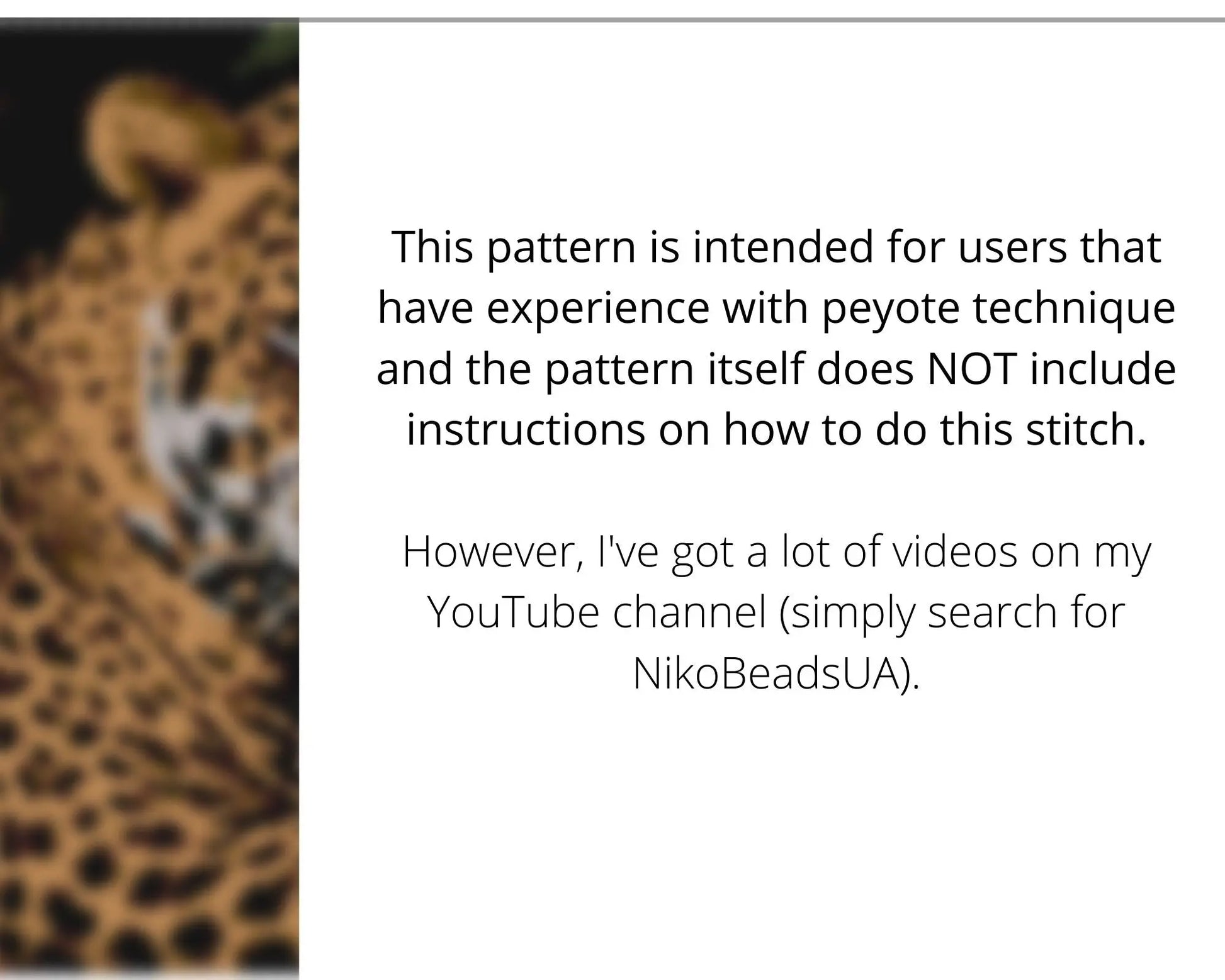 Leopard in Jungle even peyote pattern for beaded tapestry NikoBeadsUA