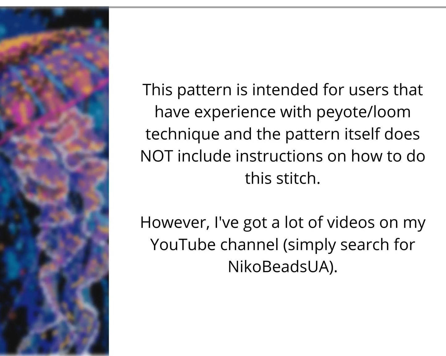 Neon Jellyfish even peyote and loom patterns for beaded tapestry NikoBeadsUA