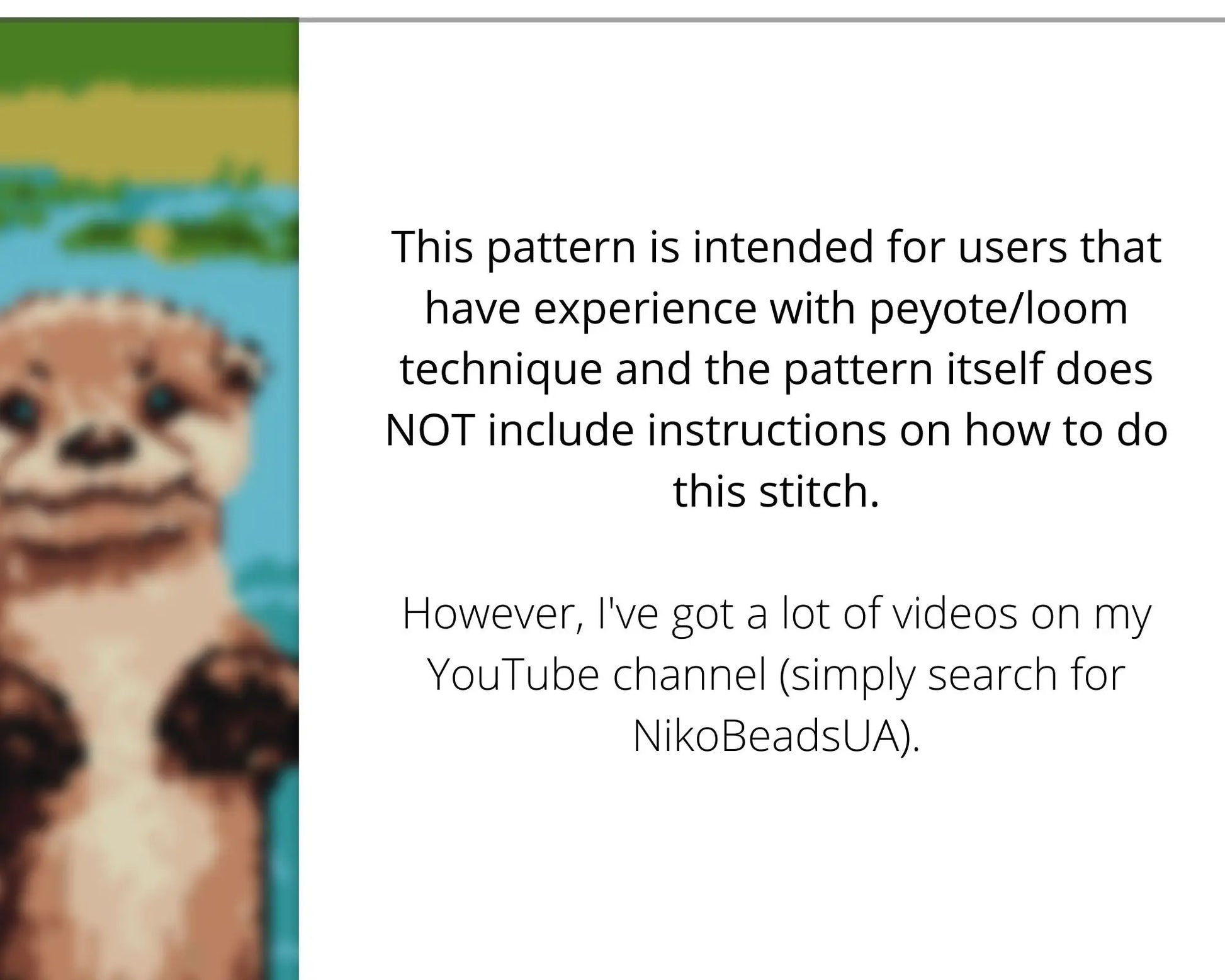 Otter even peyote and loom patterns for beaded bracelet NikoBeadsUA