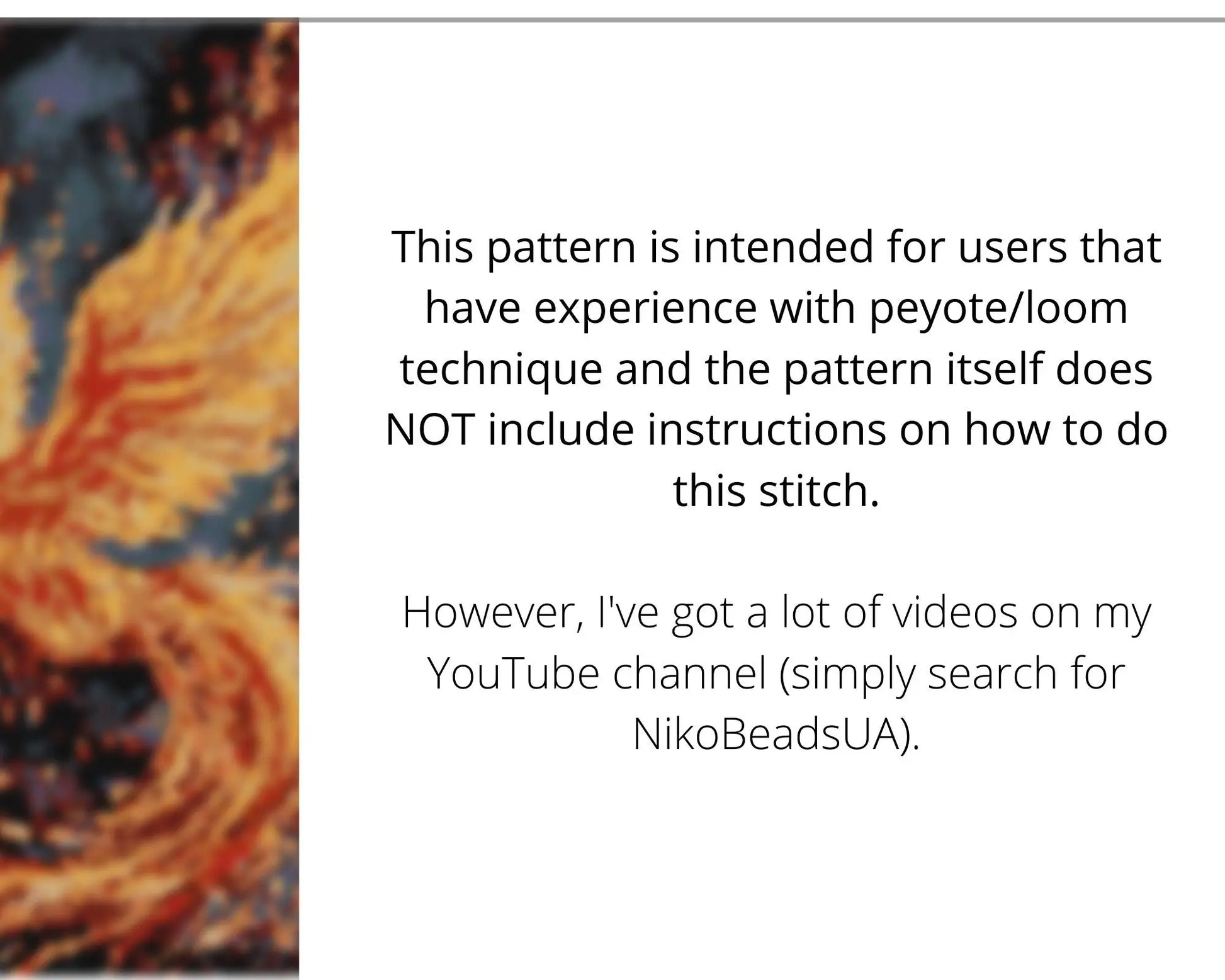 Phoenix even peyote and loom patterns for beaded tapestry NikoBeadsUA