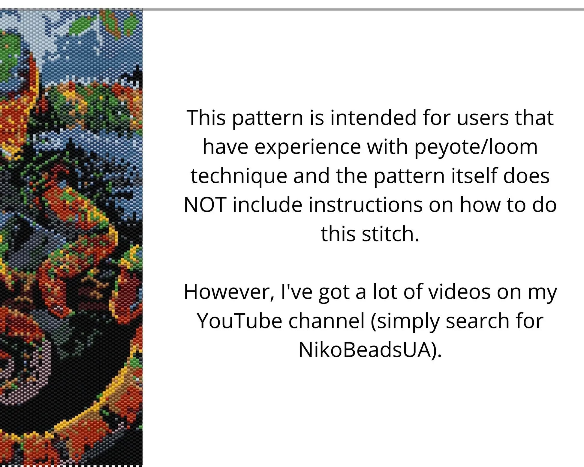 Rainbow Chameleon even peyote and loom patterns for beaded tapestry NikoBeadsUA