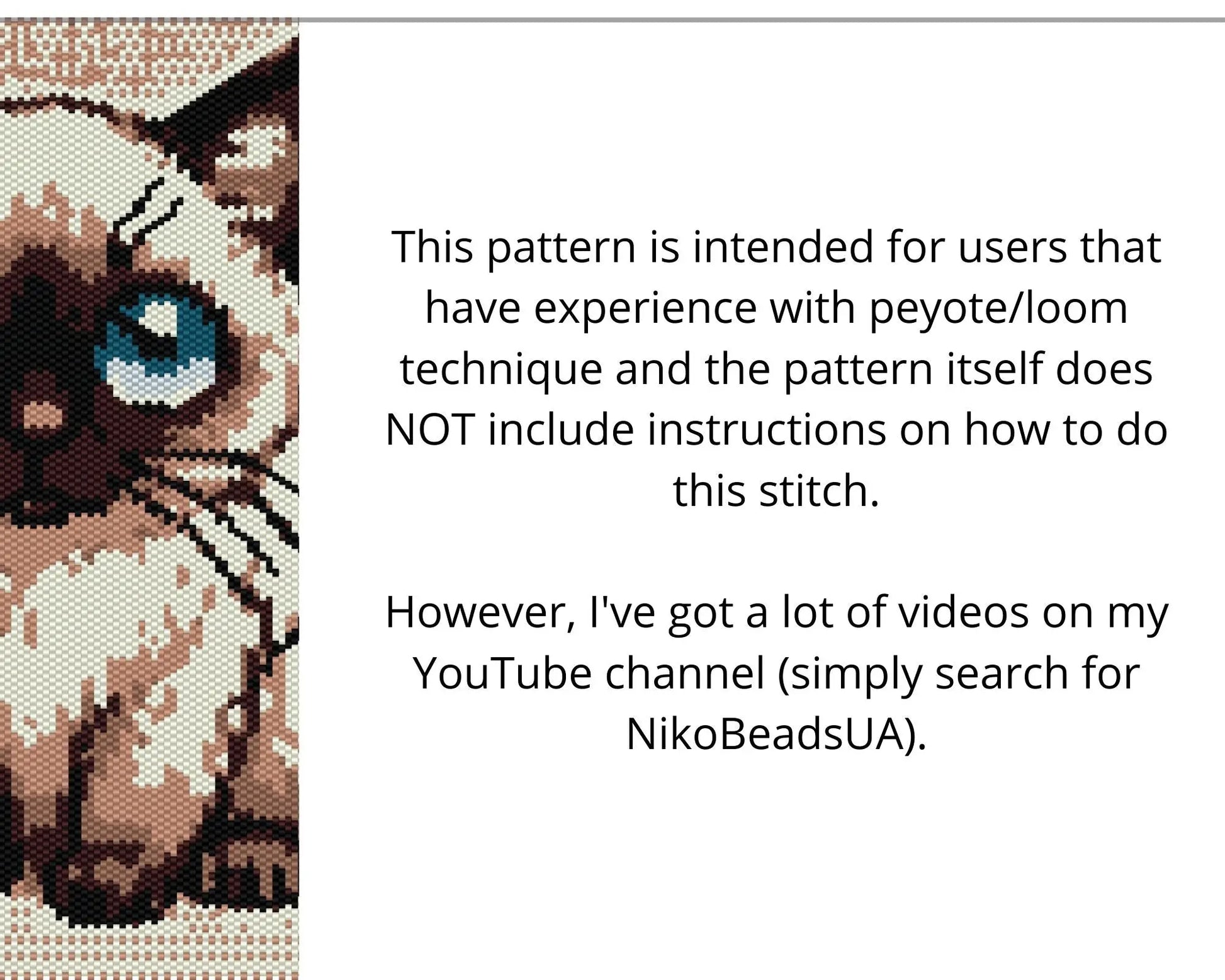 Siamese Cat even peyote and loom patterns for beaded tapestry NikoBeadsUA