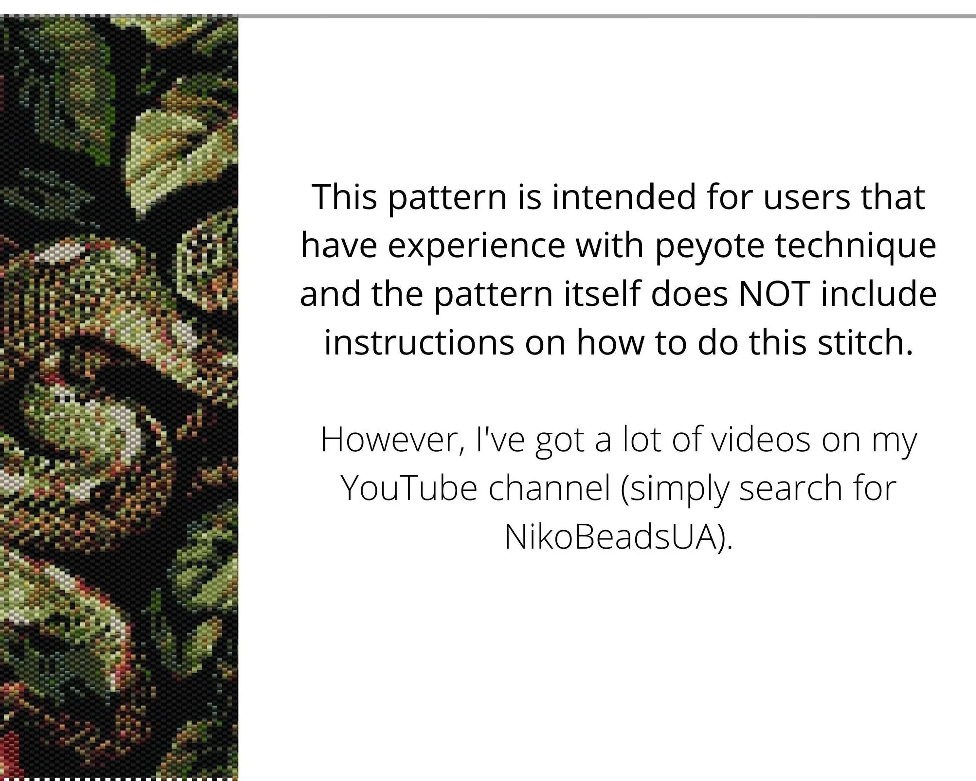 Snake in Apples even peyote pattern for beaded tapestry NikoBeadsUA