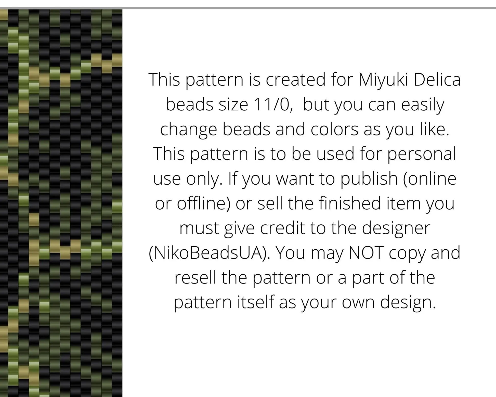 Turtle Peyote and Loom patterns for beaded bracelet NikoBeadsUA