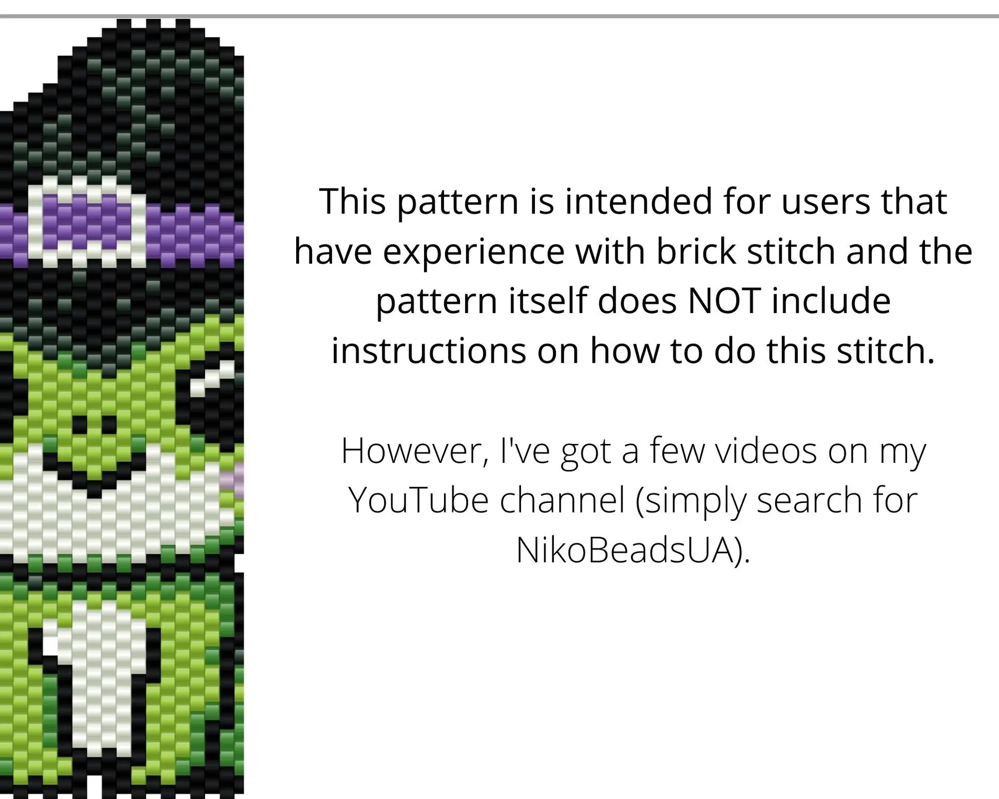 Witchy Frog Brick Stitch pattern for beaded pendant and earrings NikoBeadsUA