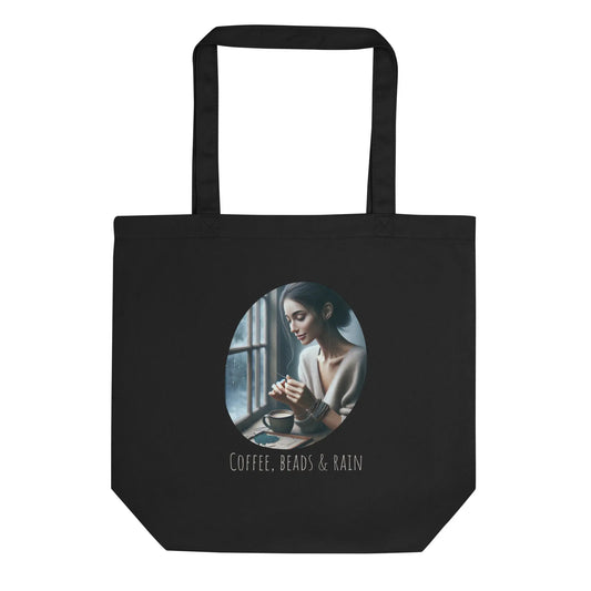 "Coffee, Beads & Rain" Eco Tote Bag NikoBeadsUA