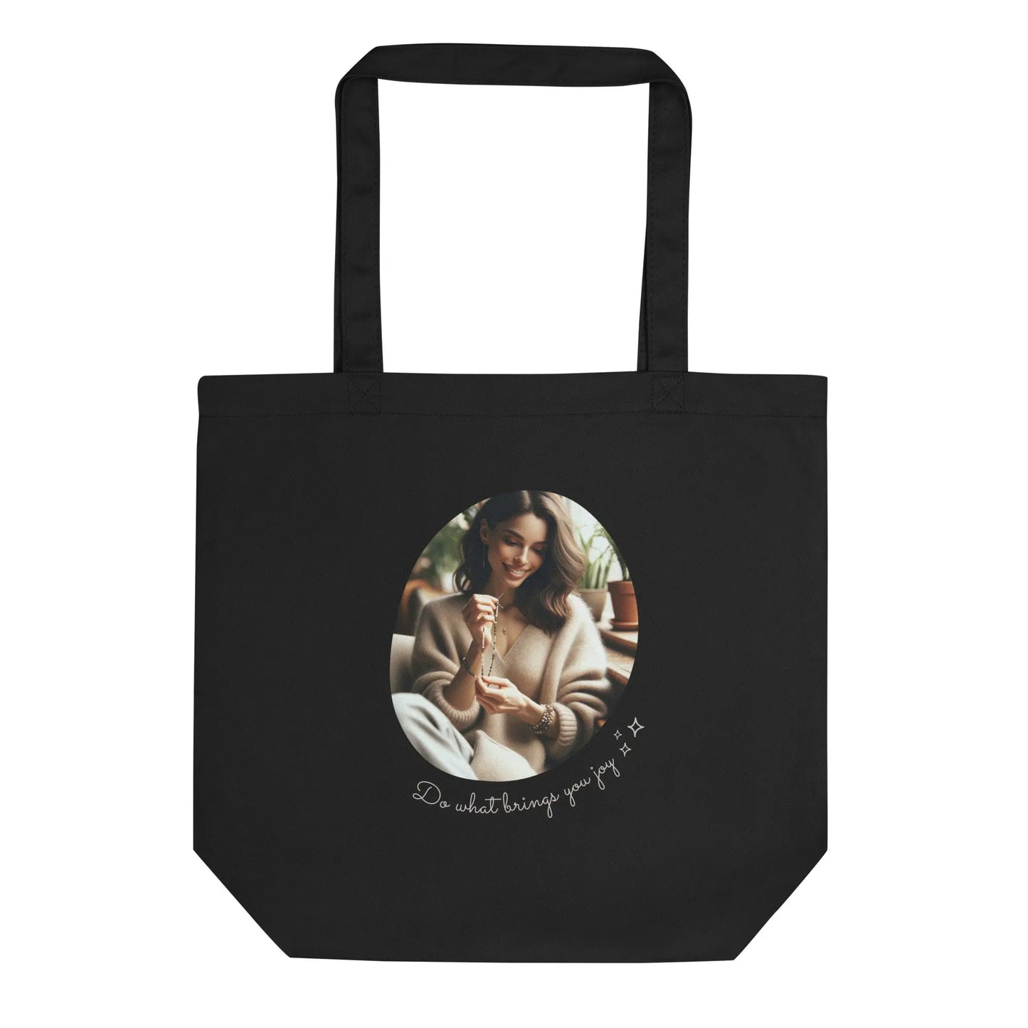 "Do What Brings You Joy" Beader Eco Tote Bag NikoBeadsUA