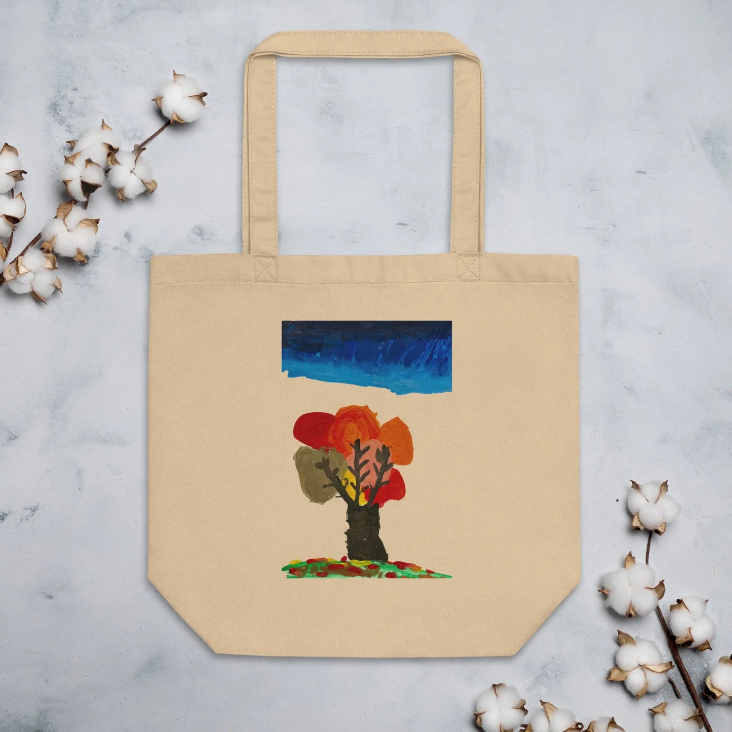 Kid's Drawing Fall Tree Eco Tote Bag NikoBeadsUA