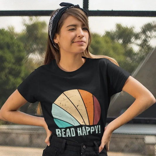 "Bead Happy!" Unisex Organic Cotton T-Shirt - NikoBeadsUA