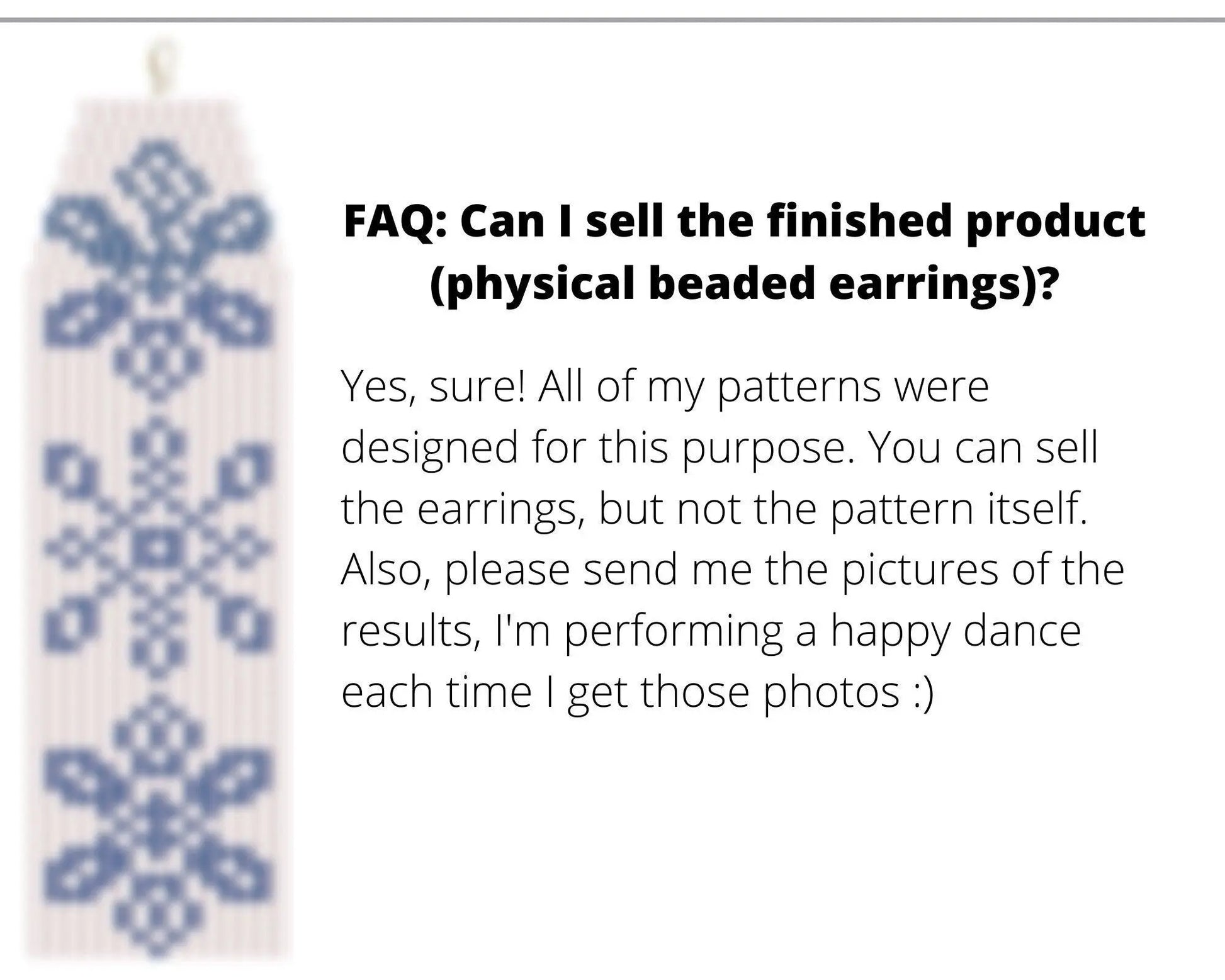 Snowflakes Brick Stitch pattern for fringe beaded earrings - NikoBeadsUA